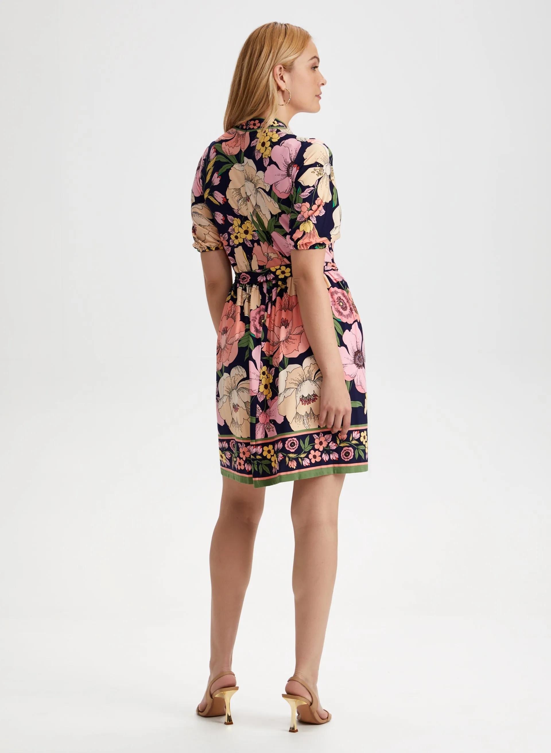 Floral Print Faux Wrap Dress sold by Laura product image thumbnail 4