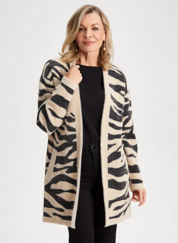 Zebra Print Cardigan sold by Laura