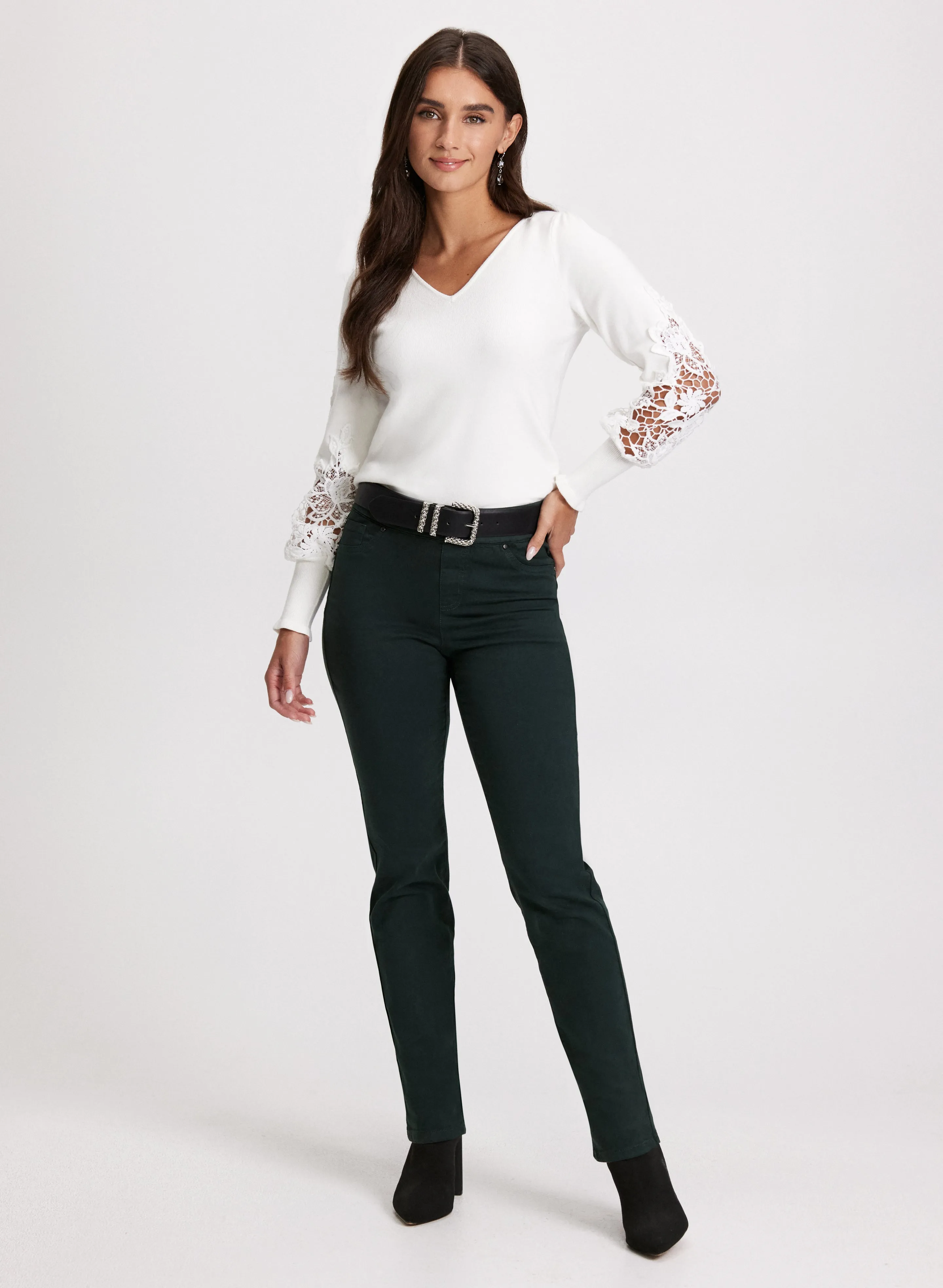Pull-On Straight Leg Jeans sold by Laura product image thumbnail 3