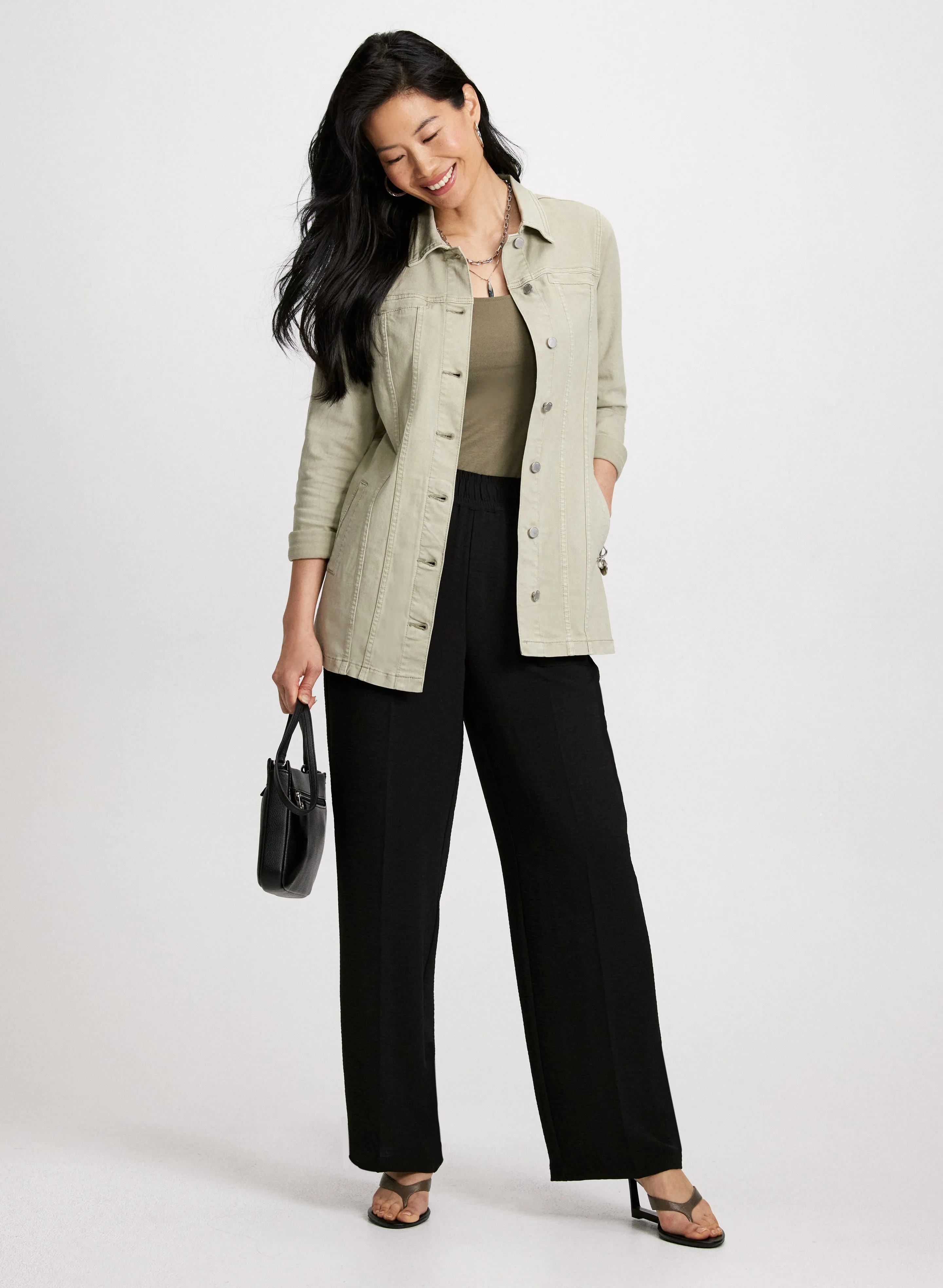 Long Denim Jacket sold by Laura product image thumbnail 3