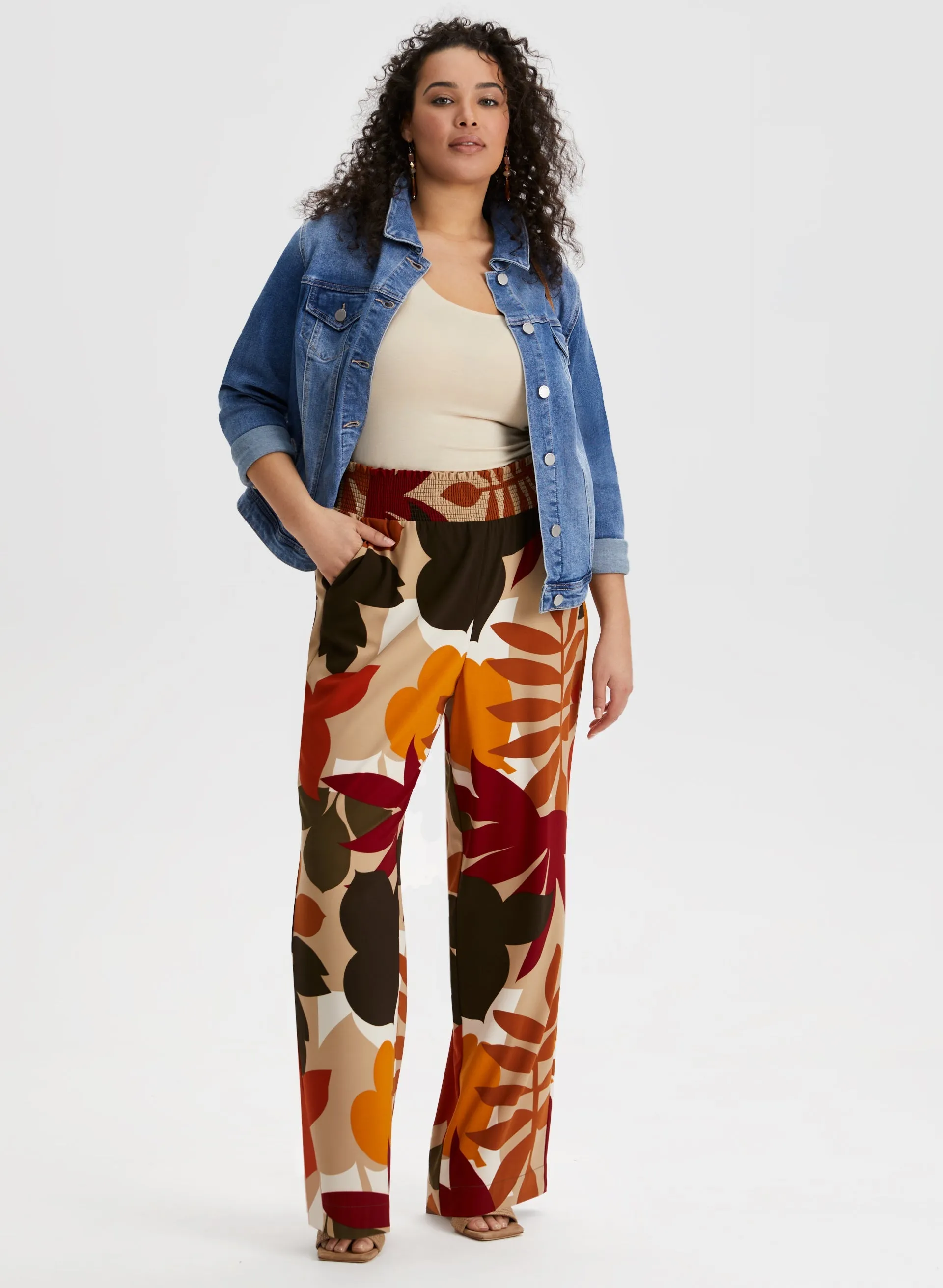 Printed Wide Leg Pull-On Pants sold by Laura product image thumbnail 3