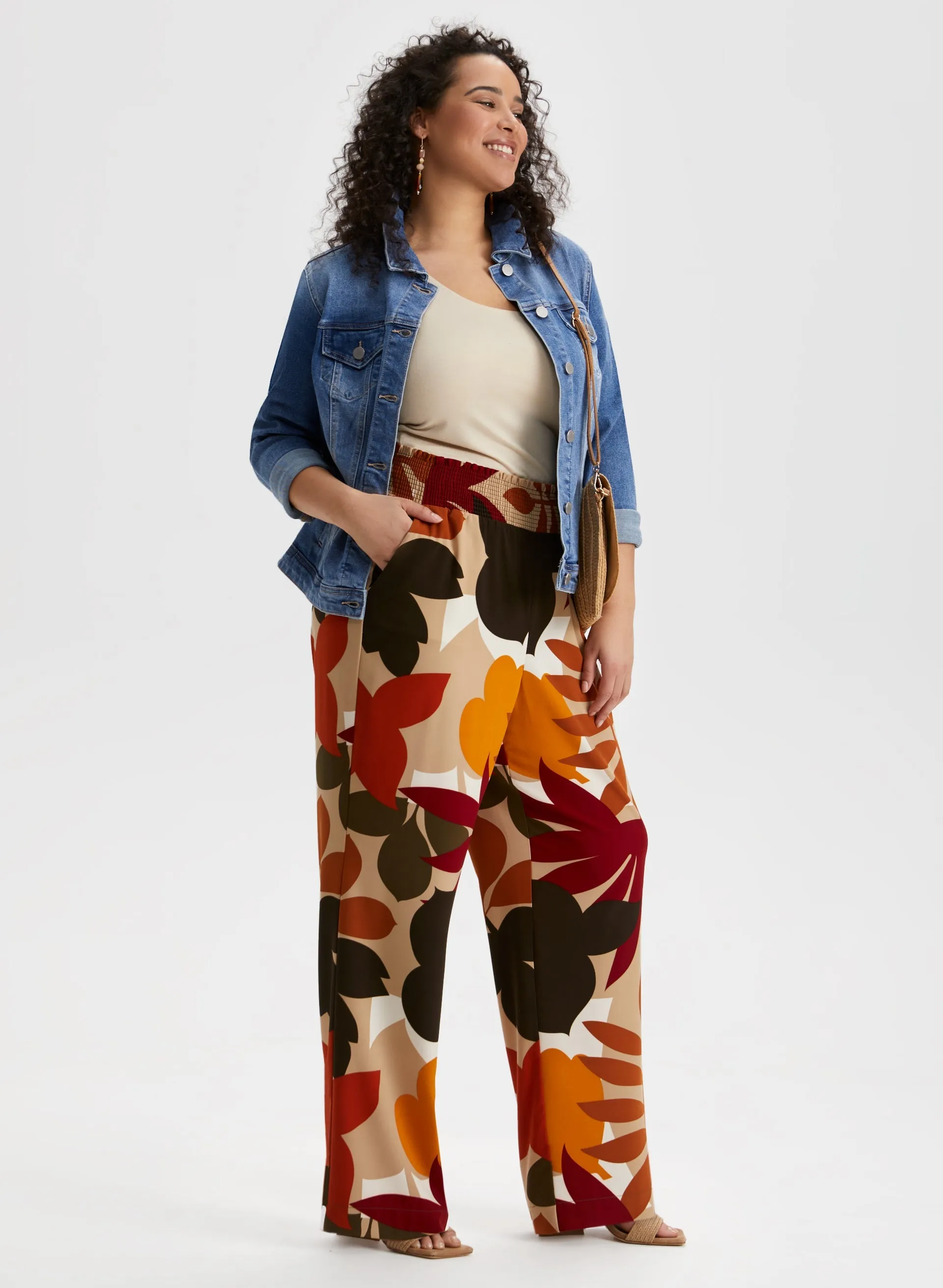 Printed Wide Leg Pull-On Pants sold by Laura product image thumbnail 5