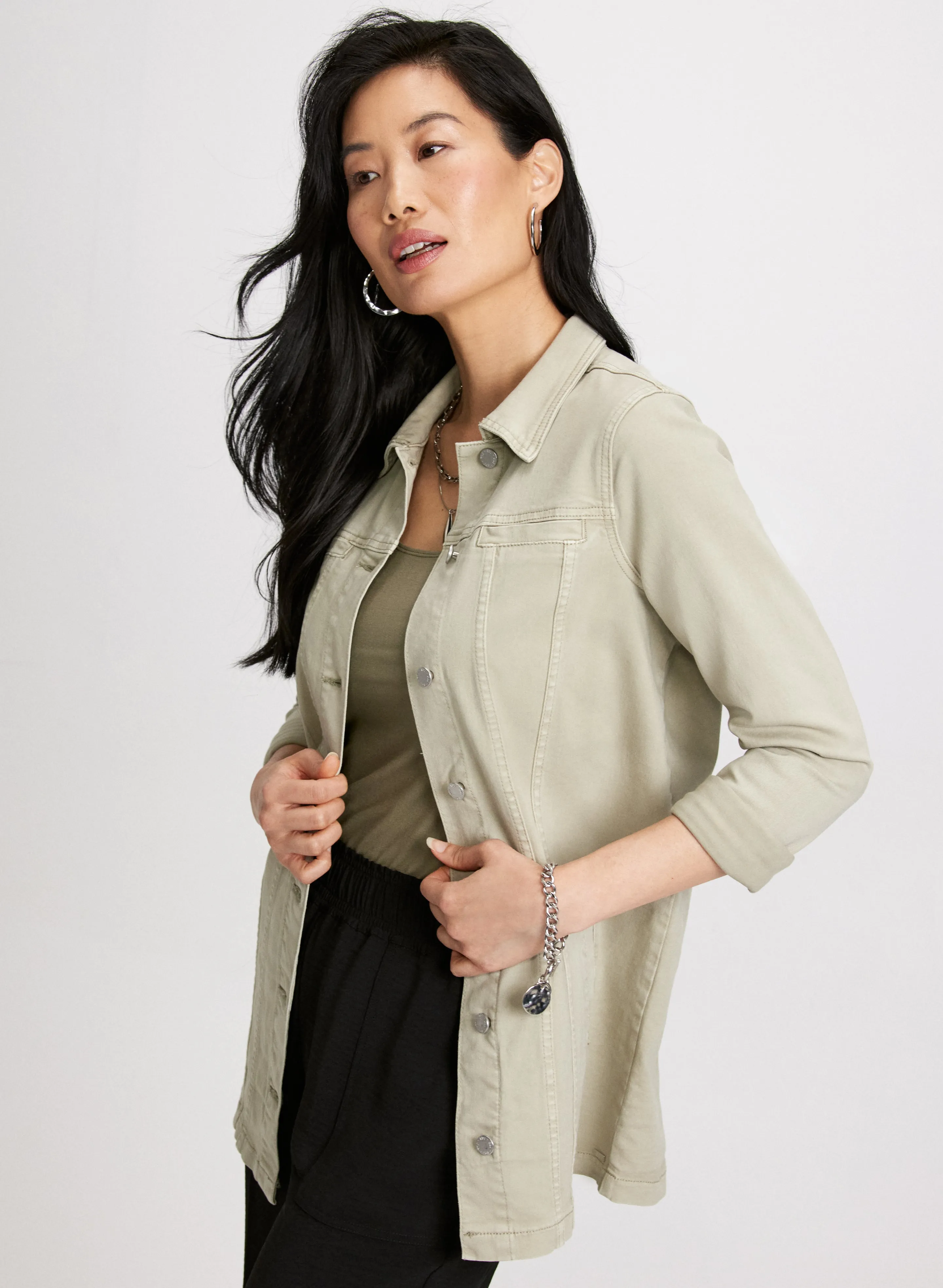 Long Denim Jacket sold by Laura product image thumbnail 4