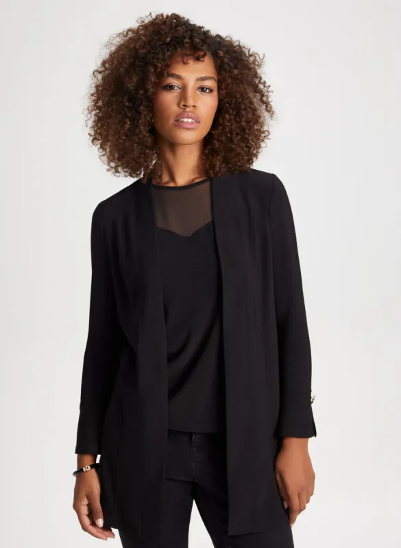 Long Sleeve Open Front Top sold by Laura