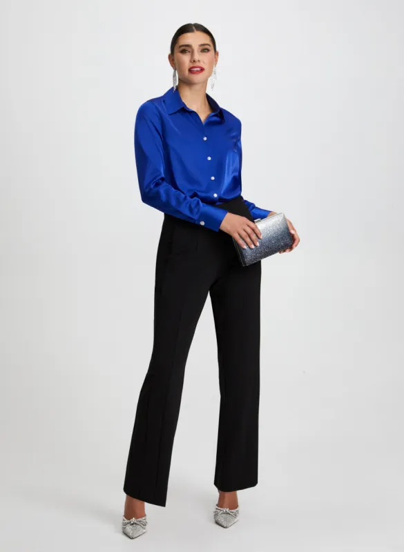 Satin Blouse & Side Zip Pants sold by Laura