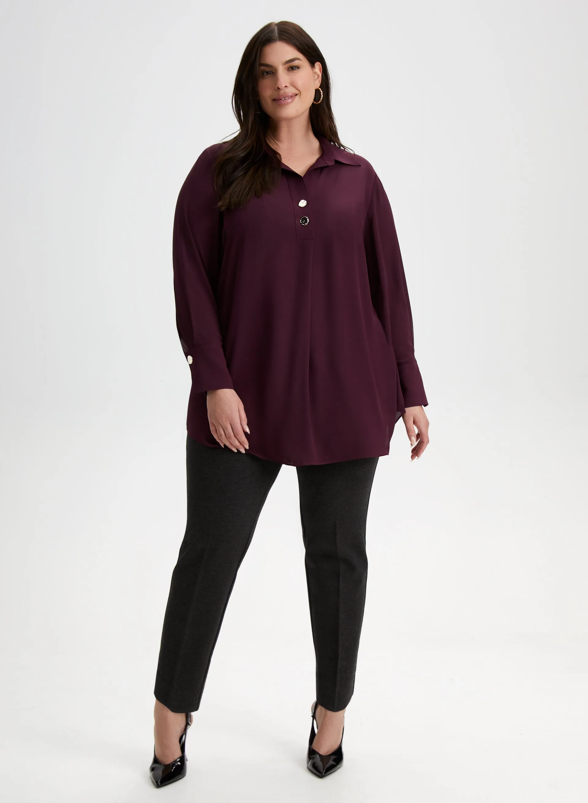 Sofia Pull-On Straight Leg Pants - Short sold by Laura product image thumbnail 3