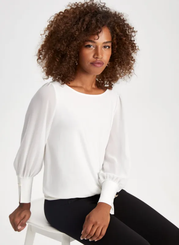 Chiffon Sleeve Top sold by Laura