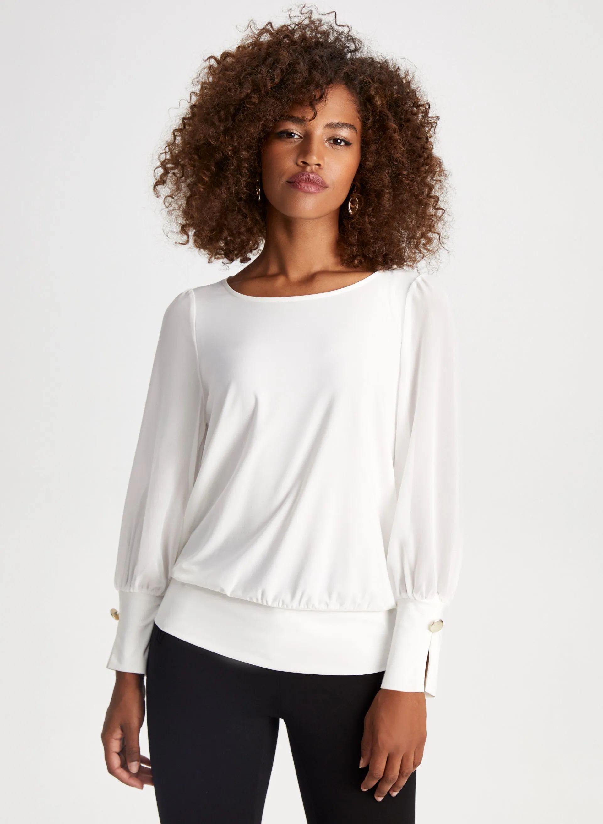 Chiffon Sleeve Top sold by Laura product image thumbnail 5