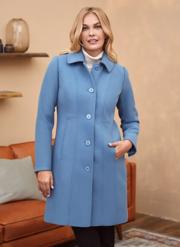 Stretch Wool Blend Coat sold by Laura