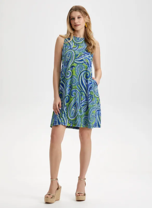 Paisley Print A-Line Dress sold by Laura