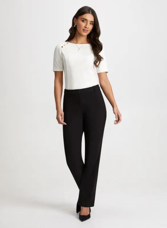 Peplum Top & Modern Fit Pants sold by Laura