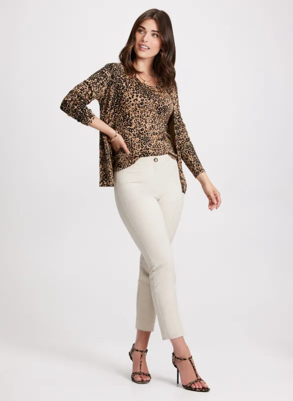 Leopard Print Cardigan & Ankle-Length Pants sold by Laura