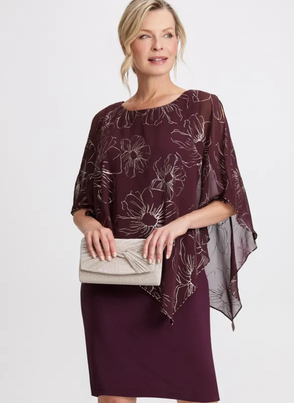 Floral Capelet Effect Dress sold by Laura
