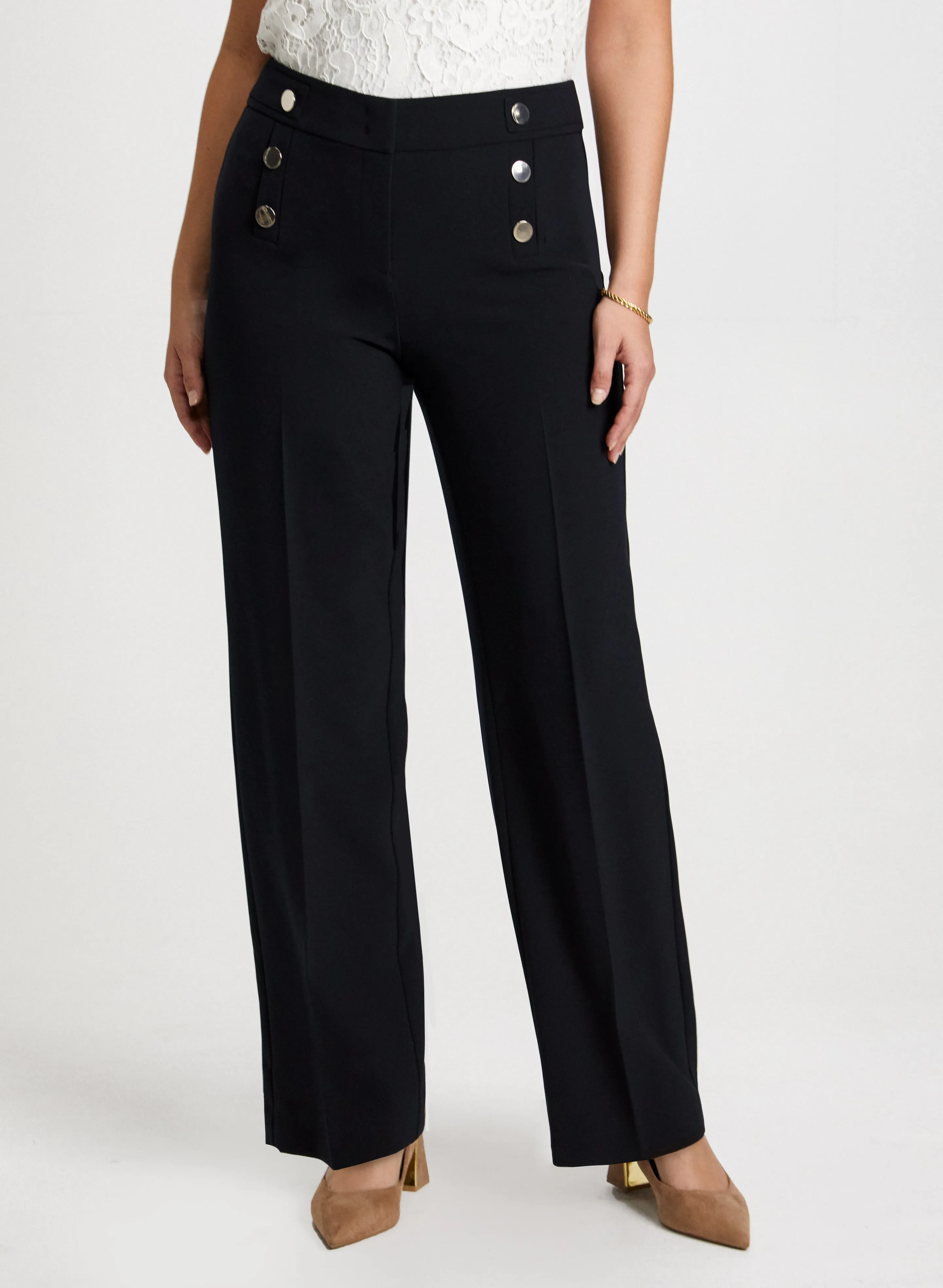Modern Fit Wide Leg Pants sold by Laura