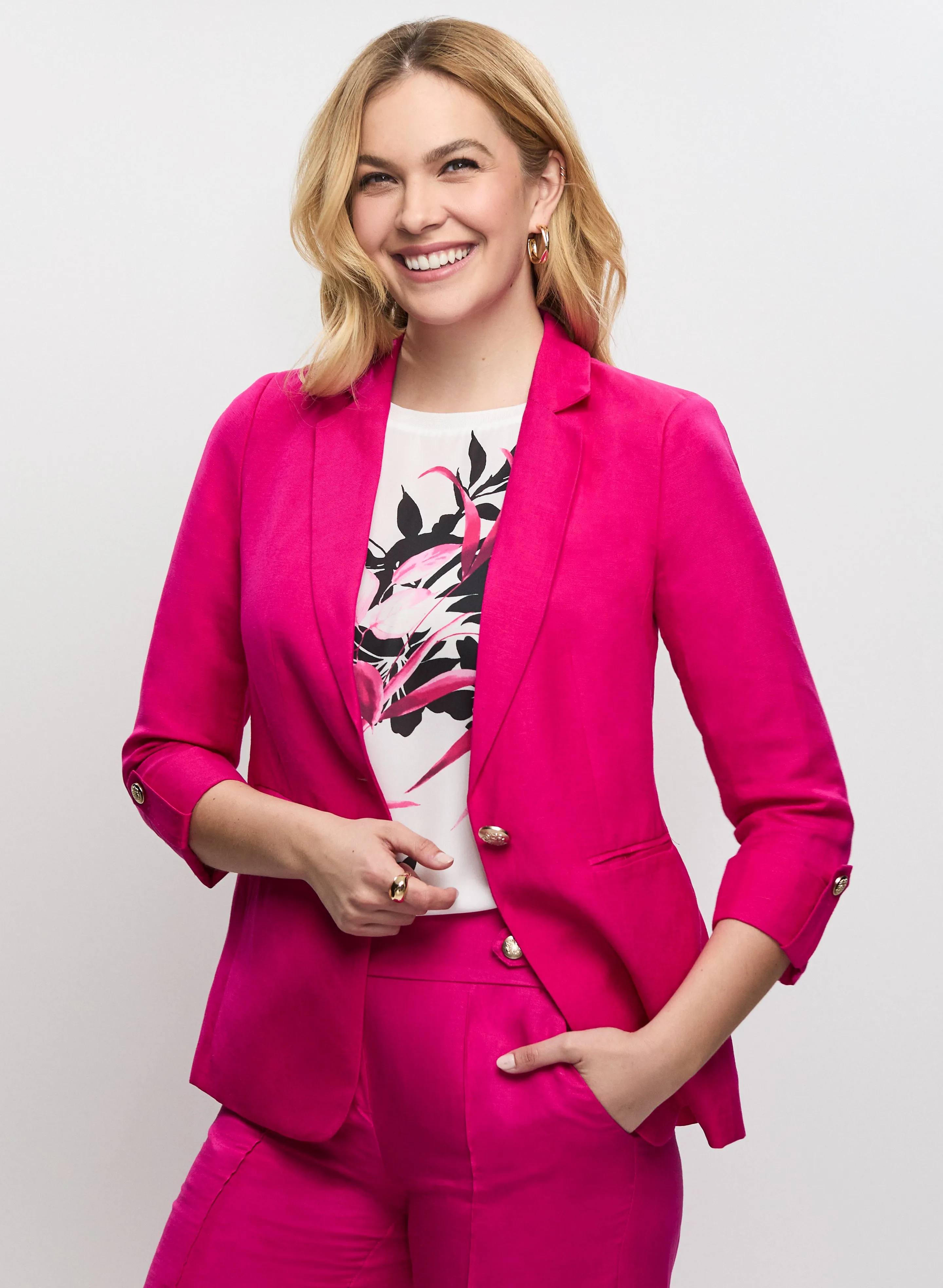 Linen-Blend Blazer sold by Laura product image thumbnail 4