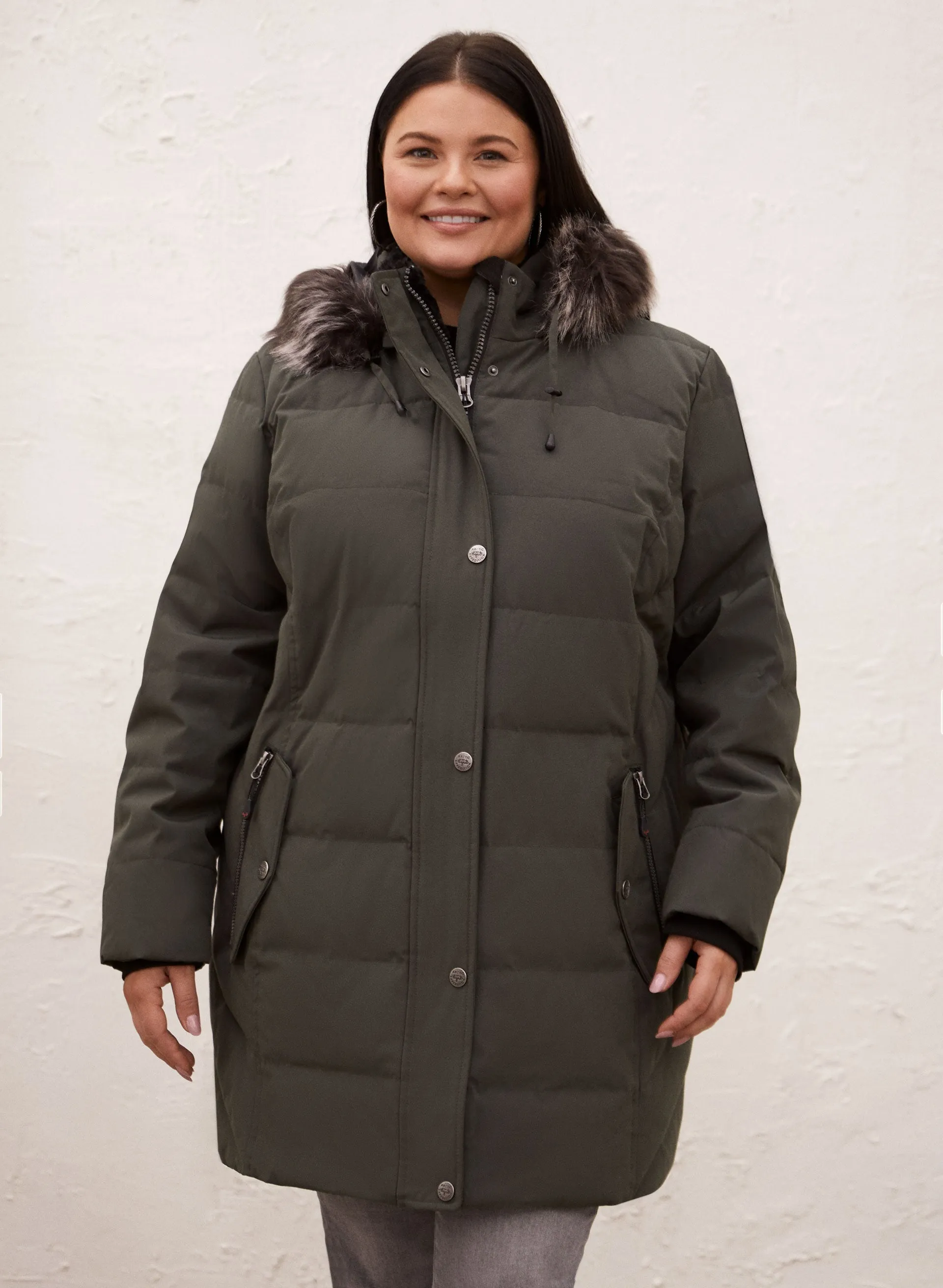 Down-Blend Quilted Coat sold by Laura