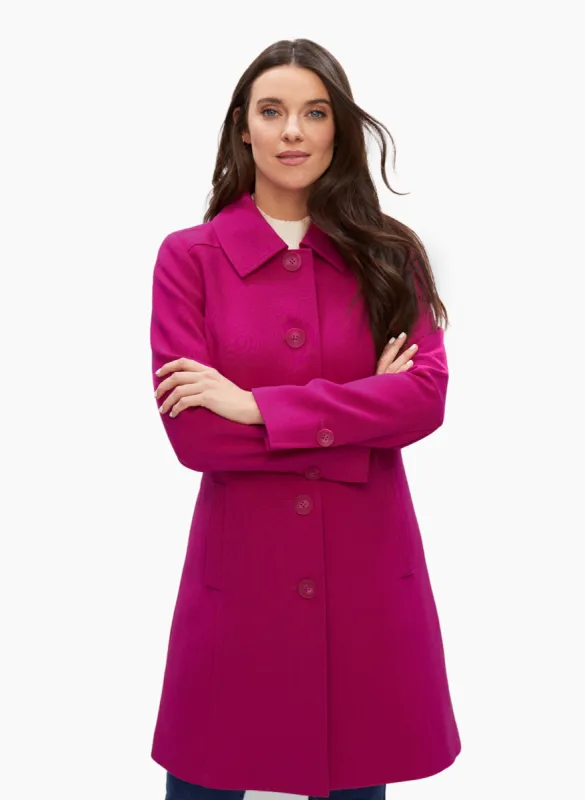 Button Front Tricotine Trench Coat sold by Laura