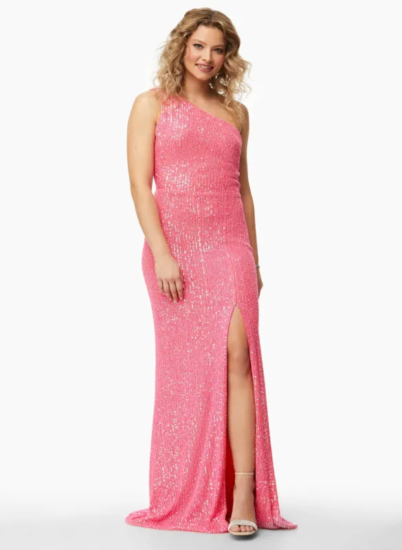 One Shoulder Sequin Detail Dress sold by Laura