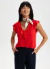 Cap Sleeve Ruffle Tee sold by Laura