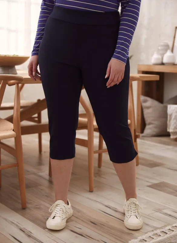 Slim Leg Pull On Capris sold by Laura