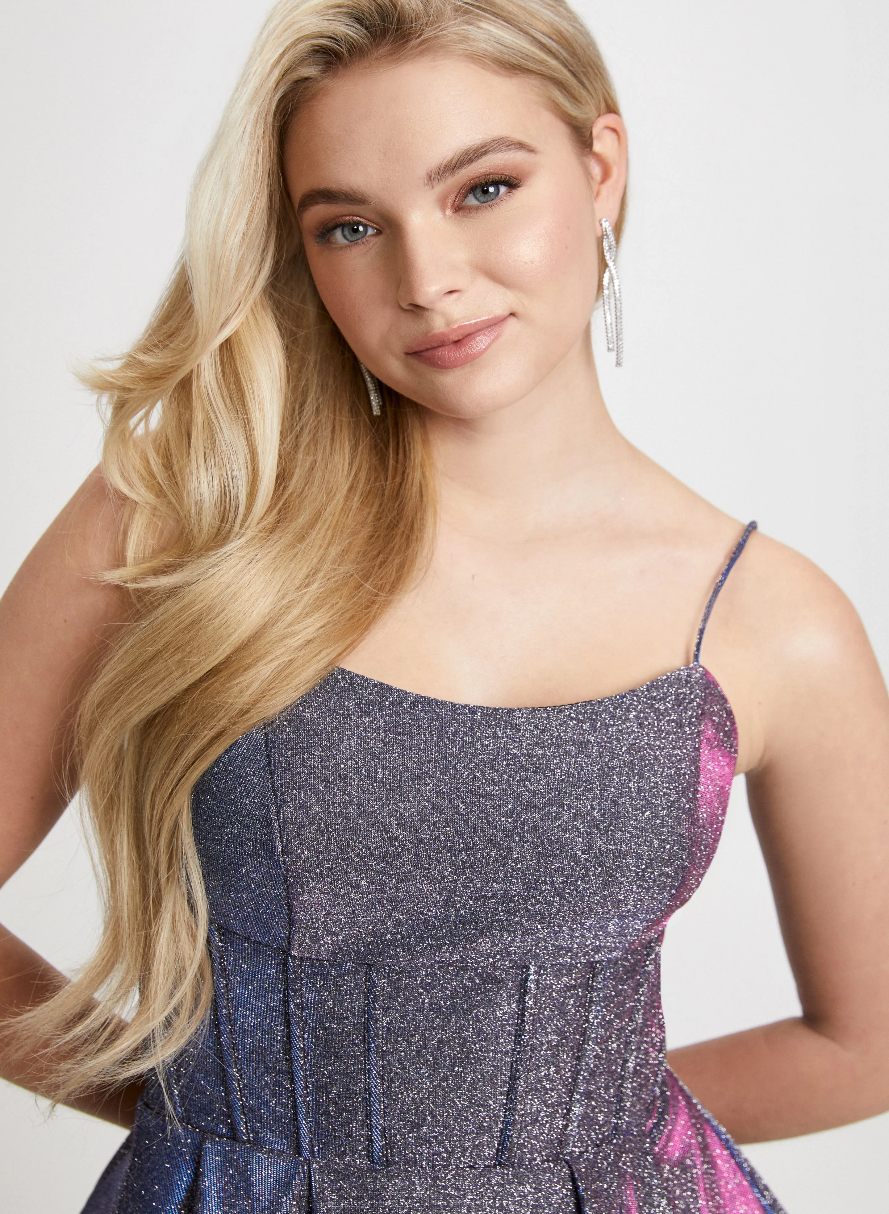 Corset-Style Glitter Dress sold by Laura product image thumbnail 5