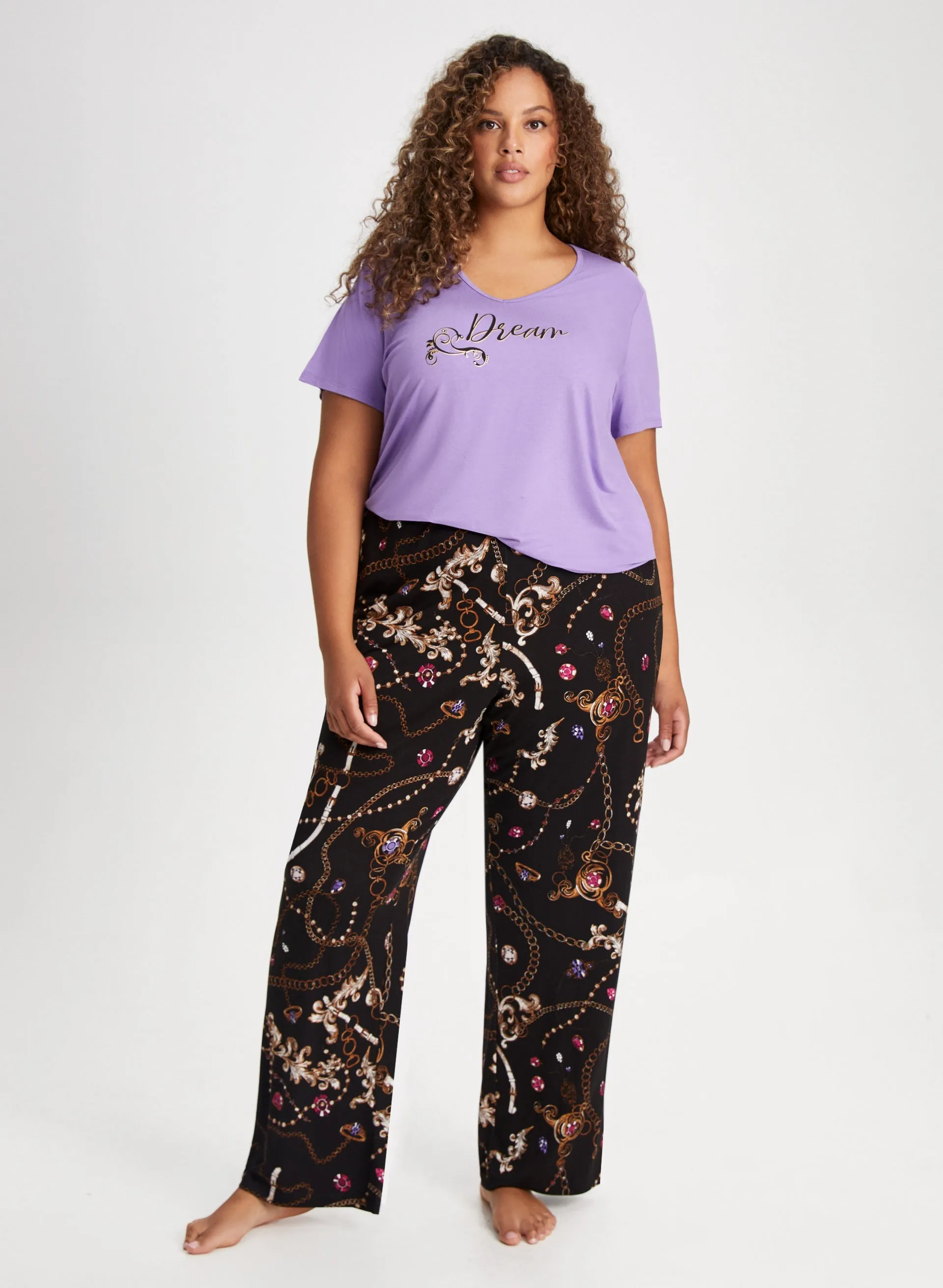 Chain Motif Pyjama Pants sold by Laura product image thumbnail 5