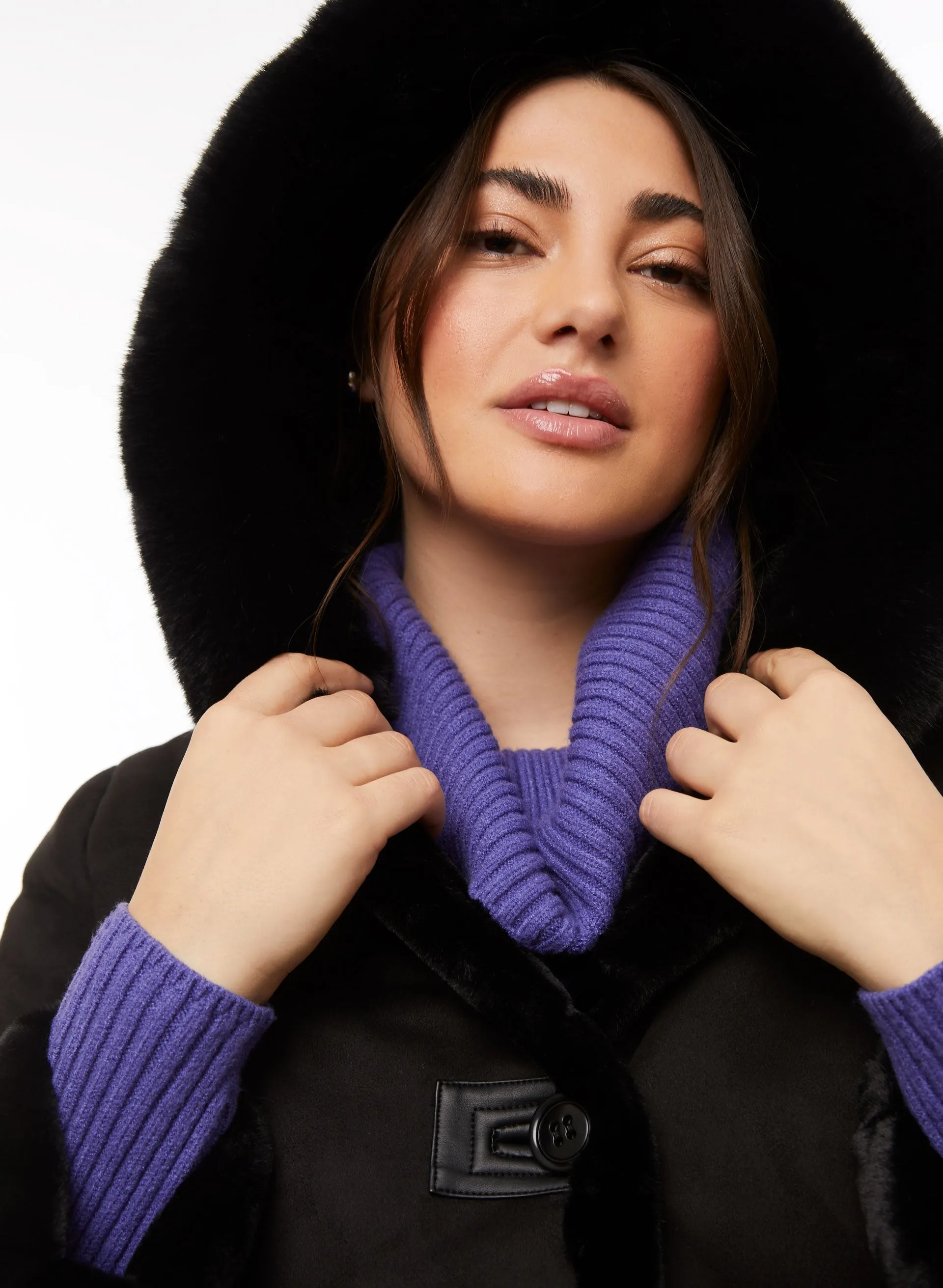 Faux Fur Detail Coat sold by Laura product image thumbnail 4