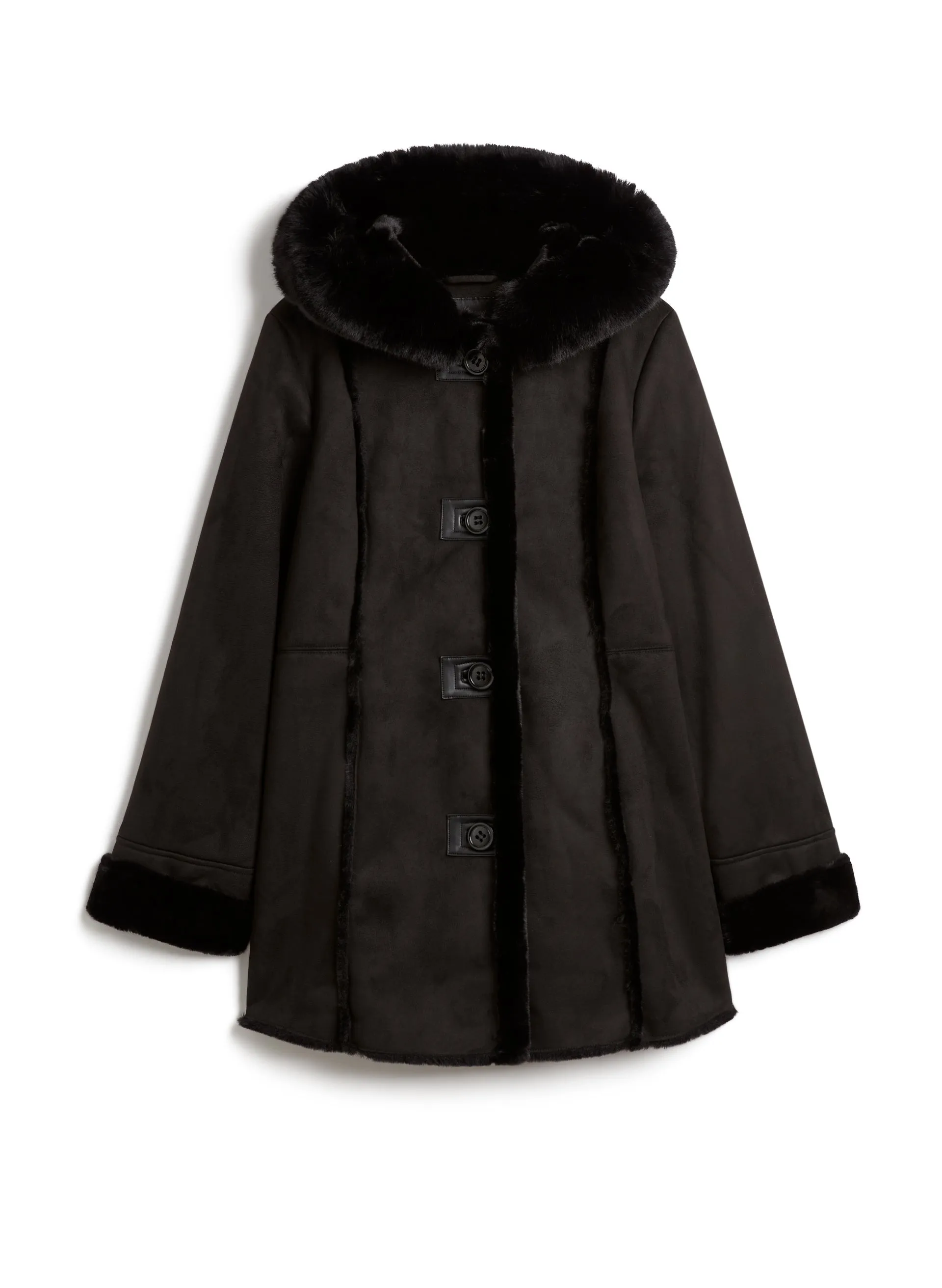 Faux Fur Detail Coat sold by Laura product image thumbnail 5