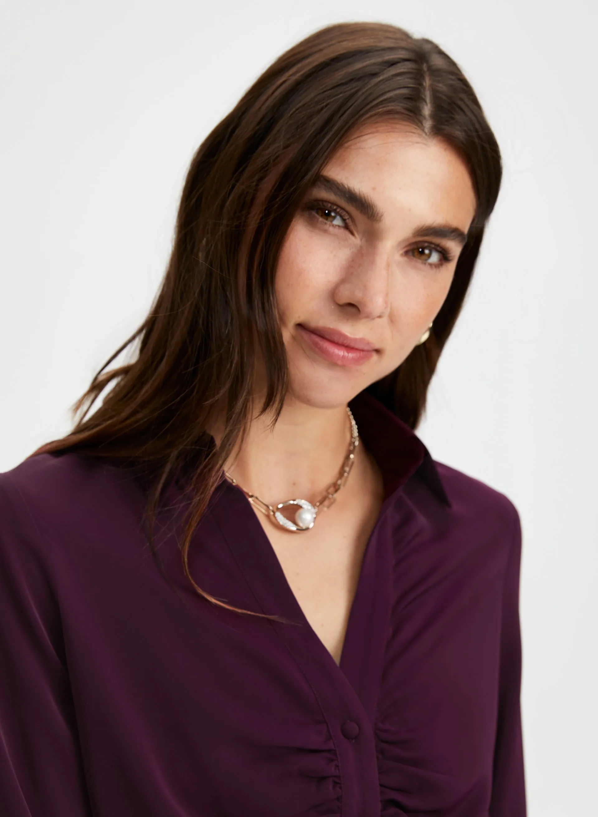 Ruched Button-Down Blouse sold by Laura product image thumbnail 2