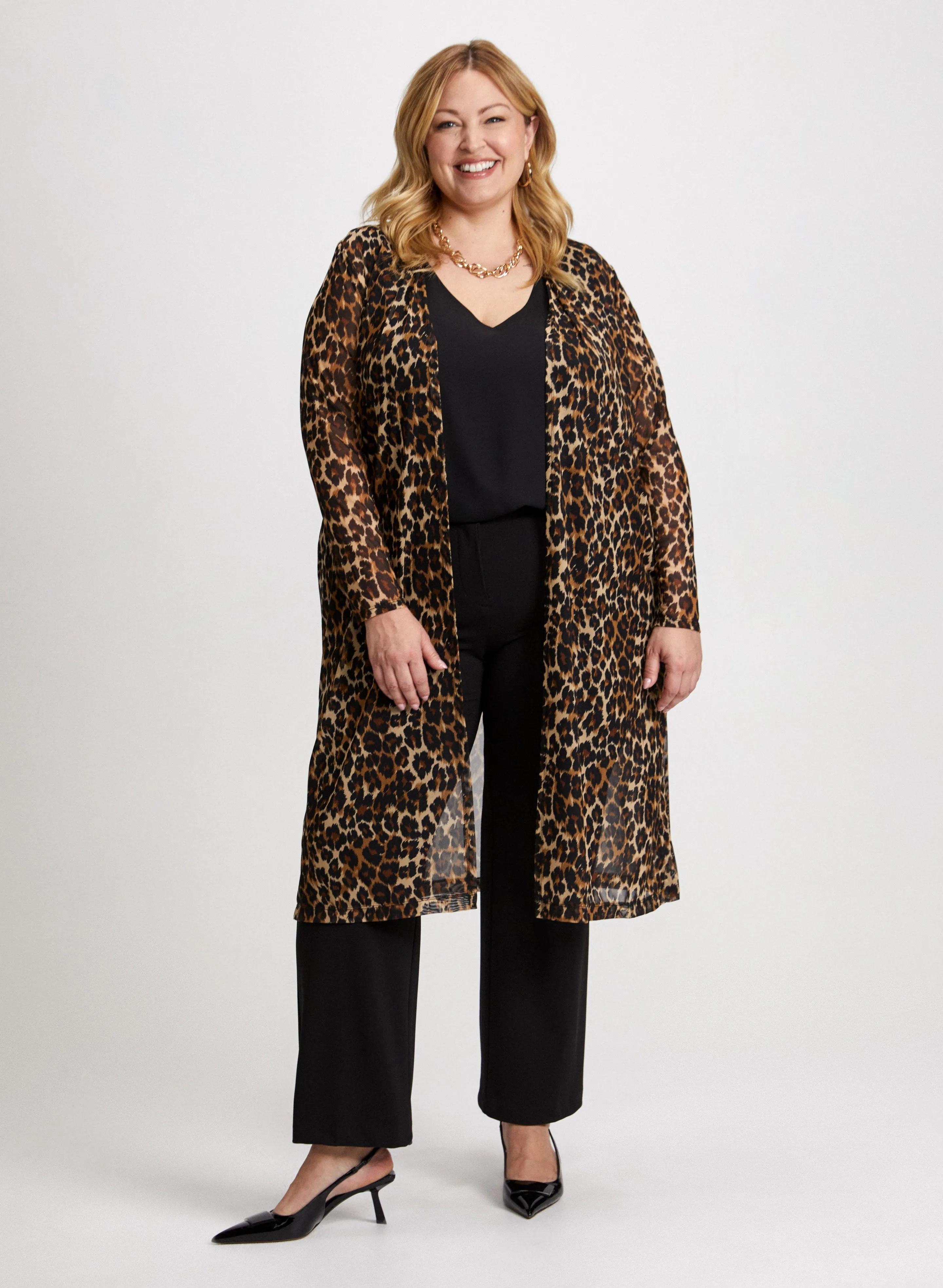 Animal Print Open Front Top sold by Laura product image thumbnail 3