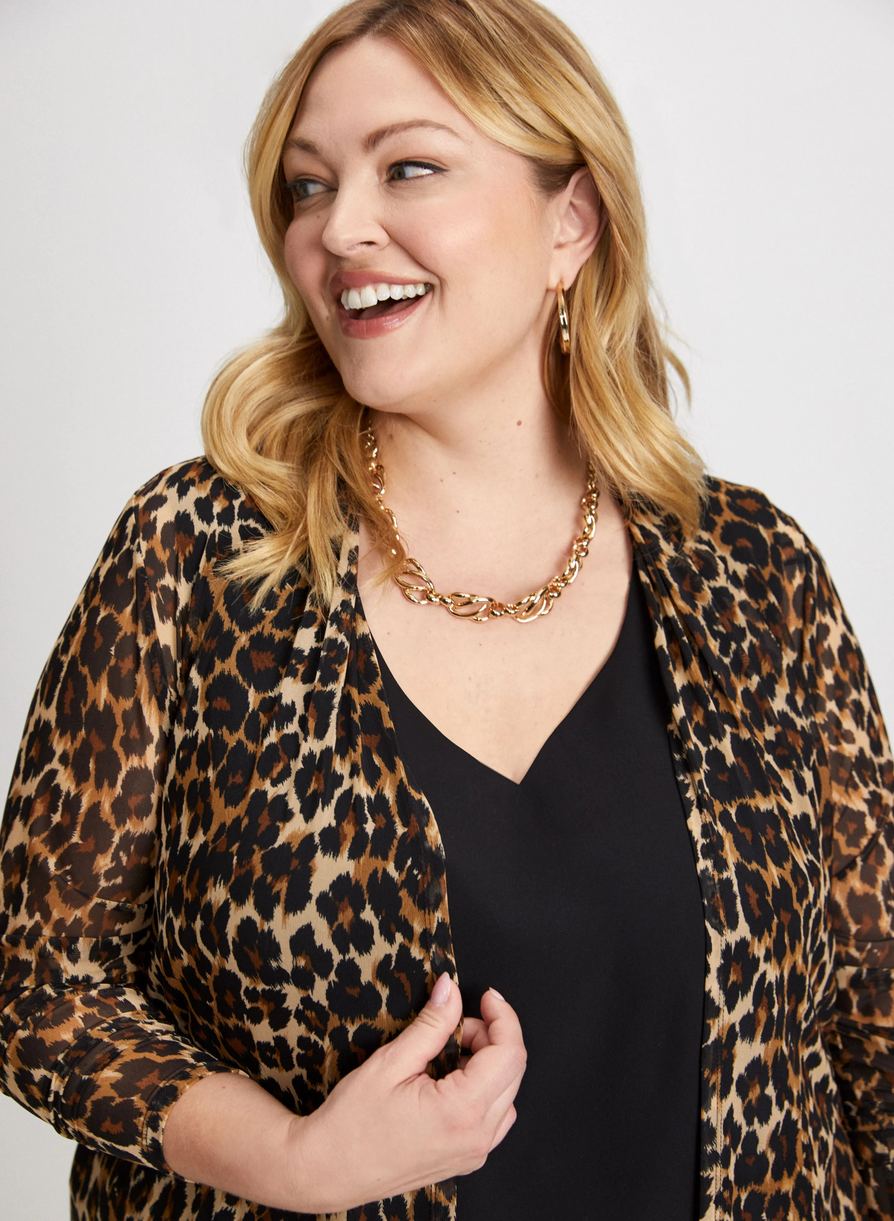 Animal Print Open Front Top sold by Laura product image thumbnail 2