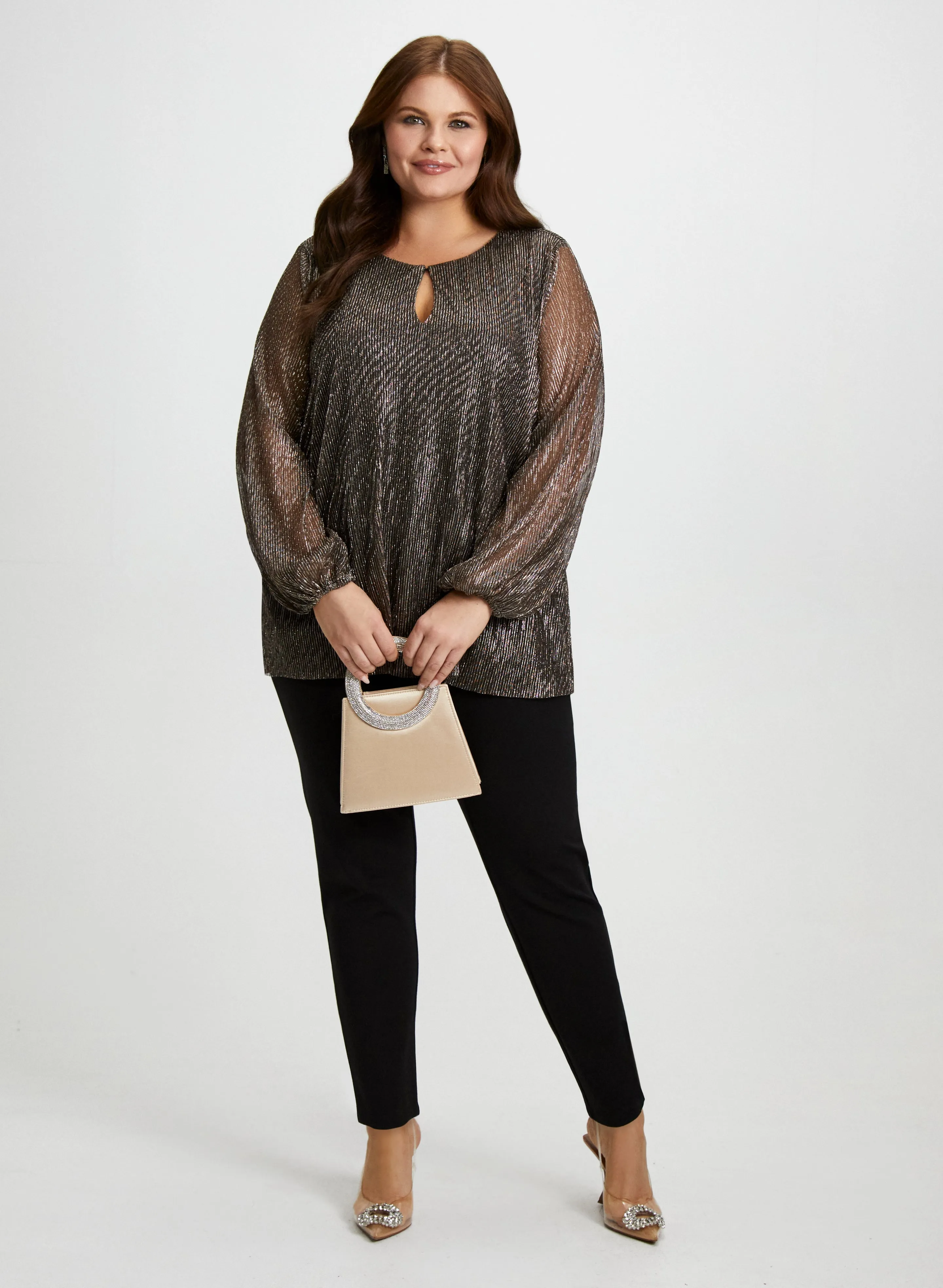 Plissé Top & Bow Detail Pants sold by Laura