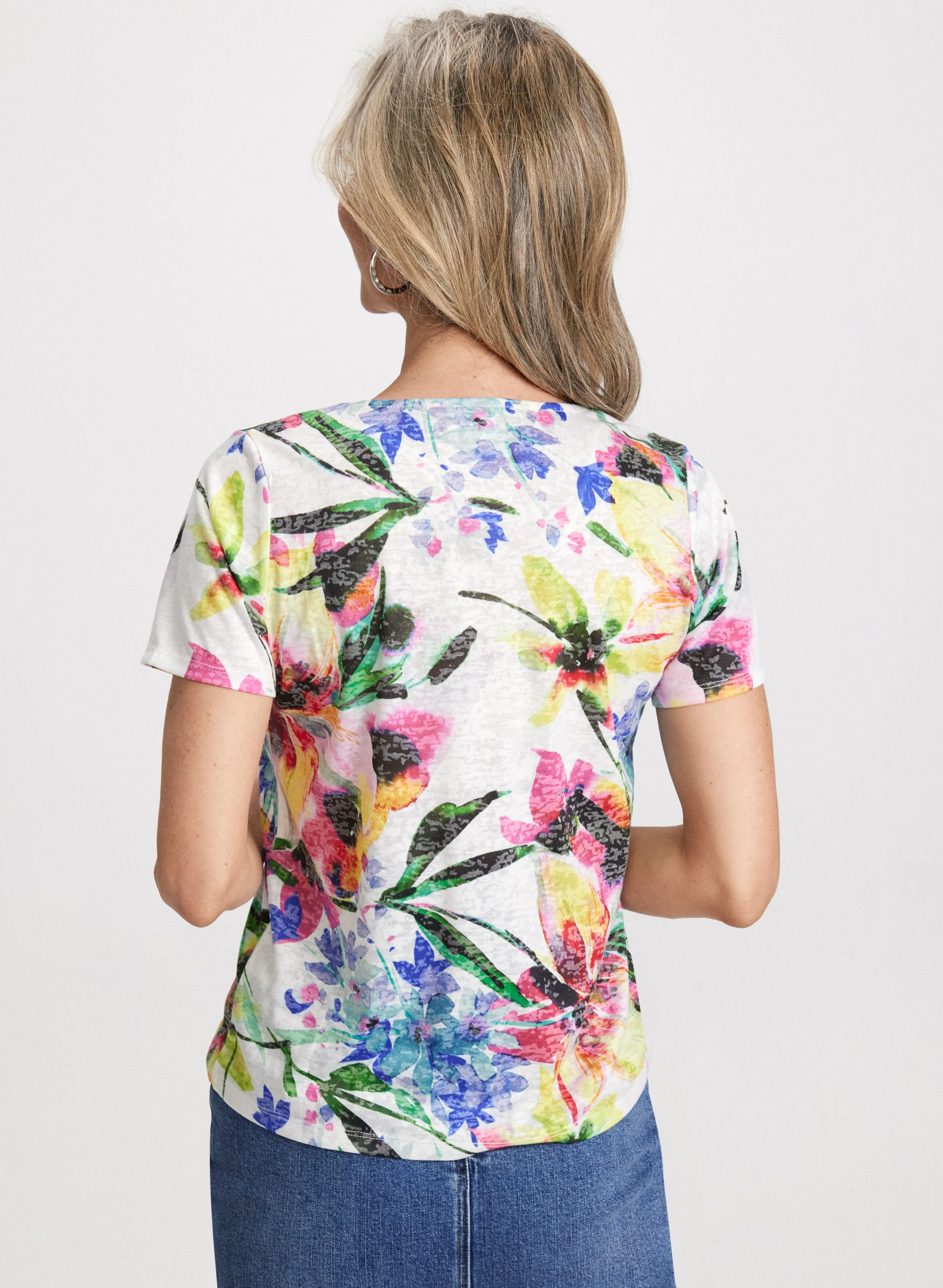 Tropical Print T-Shirt sold by Laura product image thumbnail 4