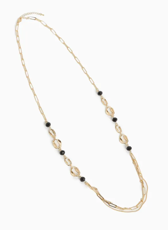 Chain Link & Bead Necklace sold by Laura