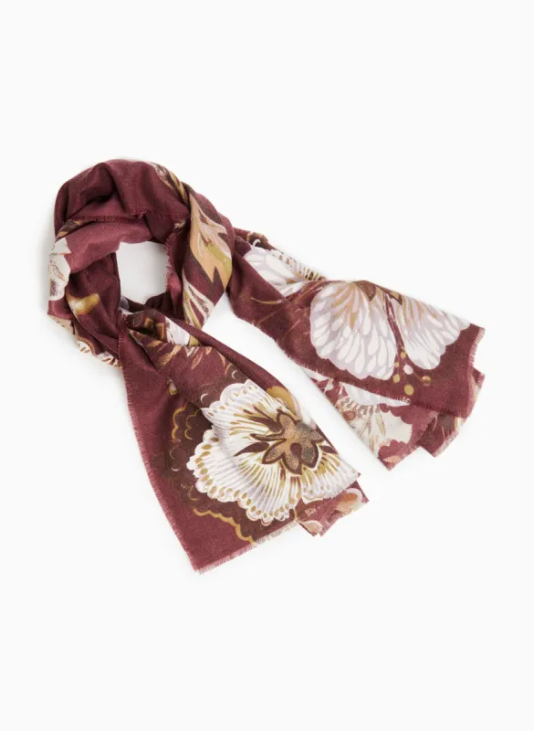 Floral Print Scarf sold by Laura