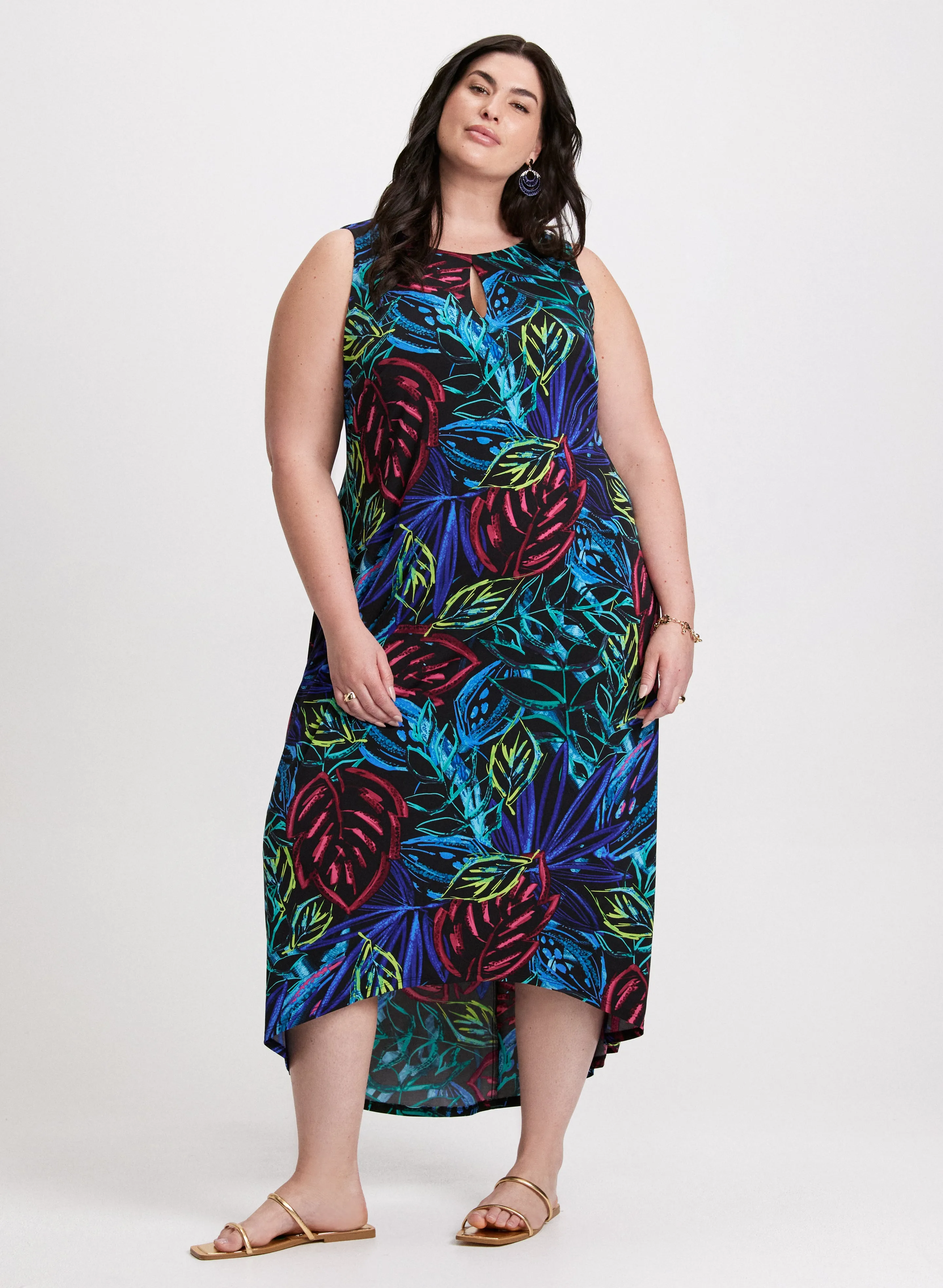 Leaf Print Maxi Dress sold by Laura