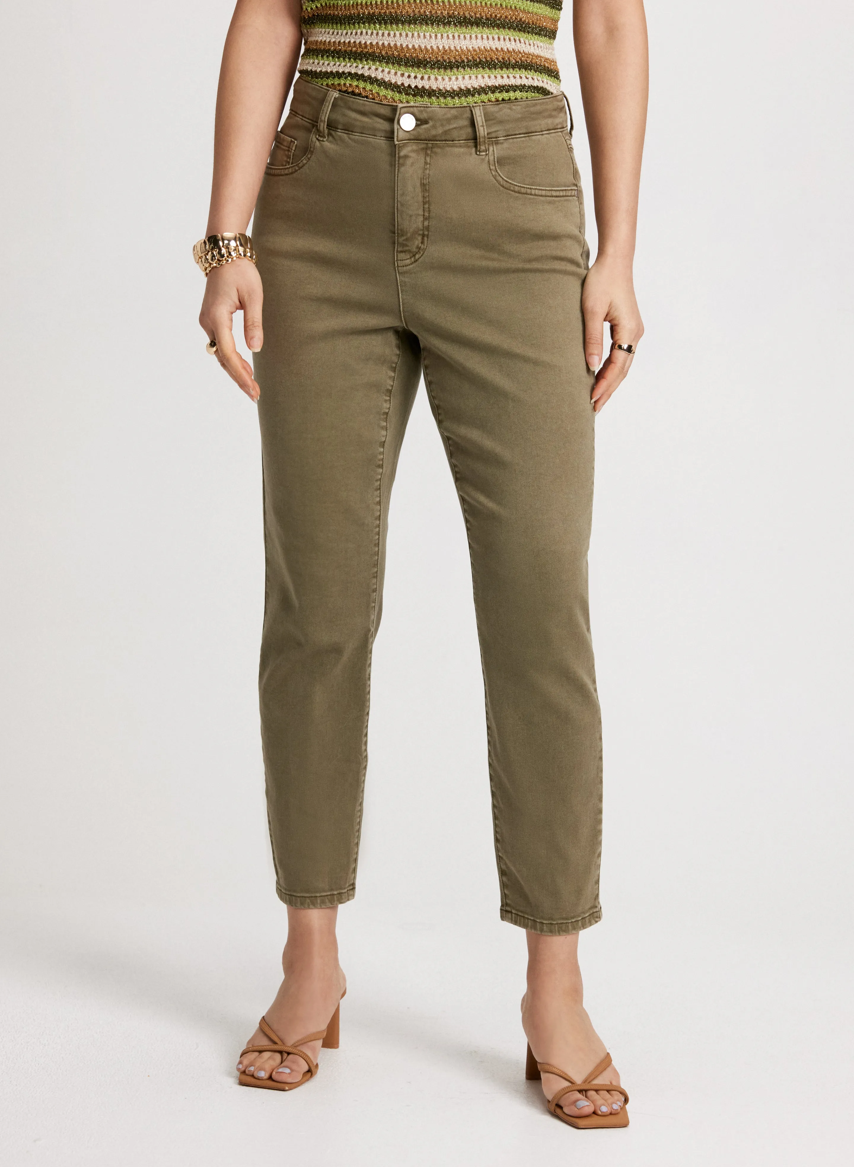 High Rise Slim Leg Jeans sold by Laura