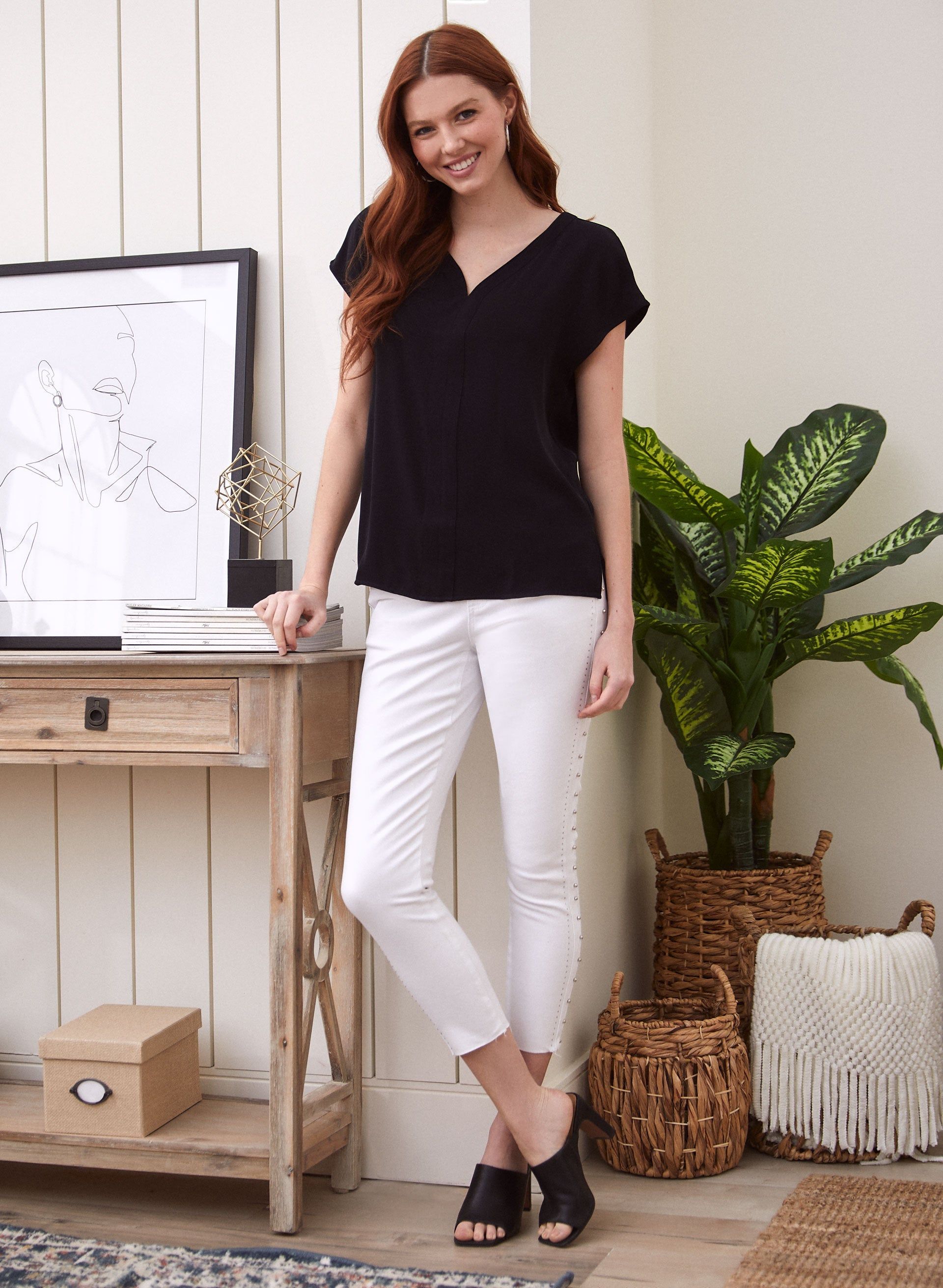 Woven V-Neck Blouse sold by Laura product image thumbnail 3