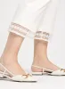 Lace Hem Pull-On Ankle Pants sold by Laura