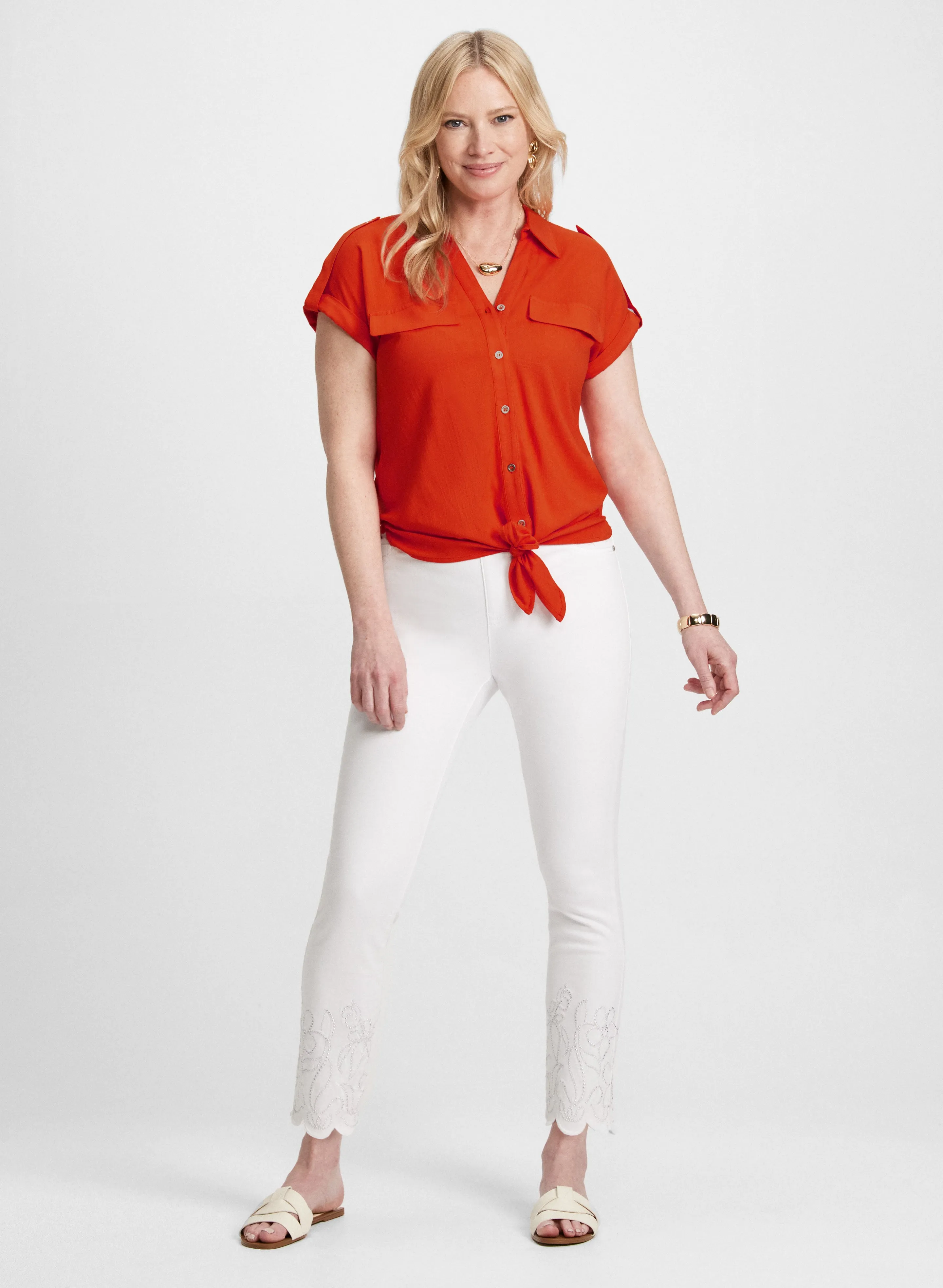 Tie Detail Button Down Blouse sold by Laura product image thumbnail 3