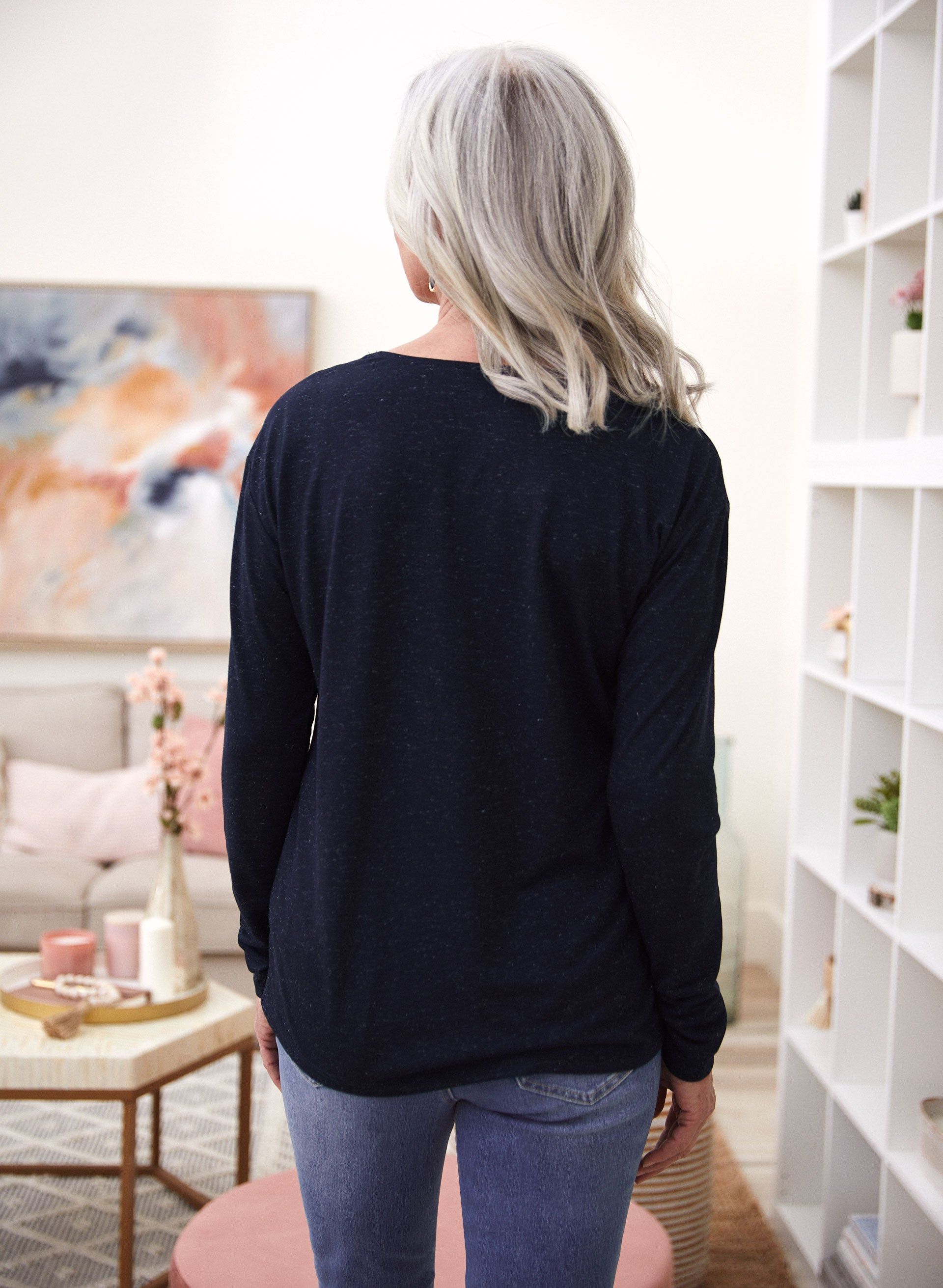 Button Detail V-Neck Top sold by Laura product image thumbnail 4