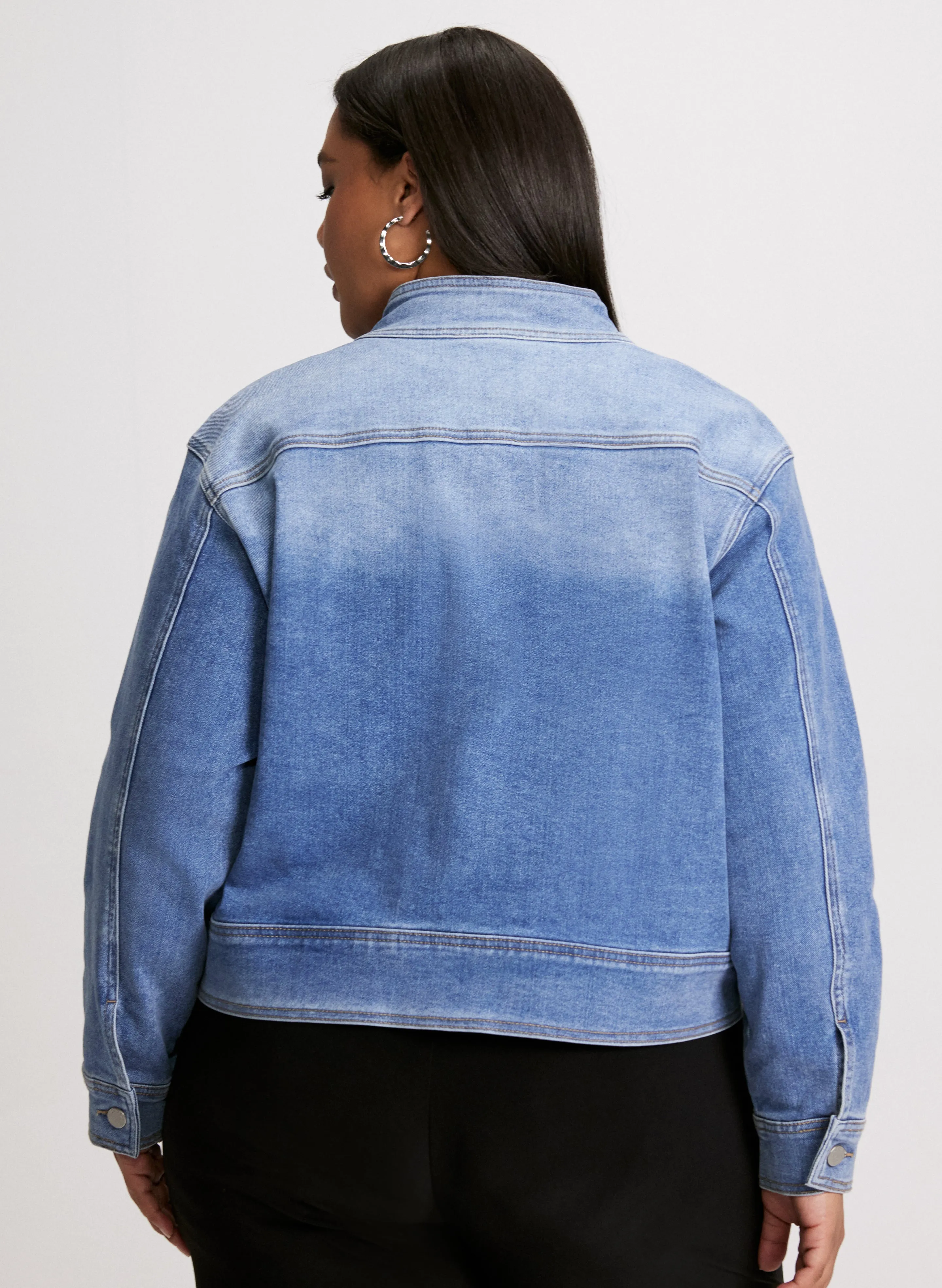 Stand Collar Denim Jacket sold by Laura product image thumbnail 2
