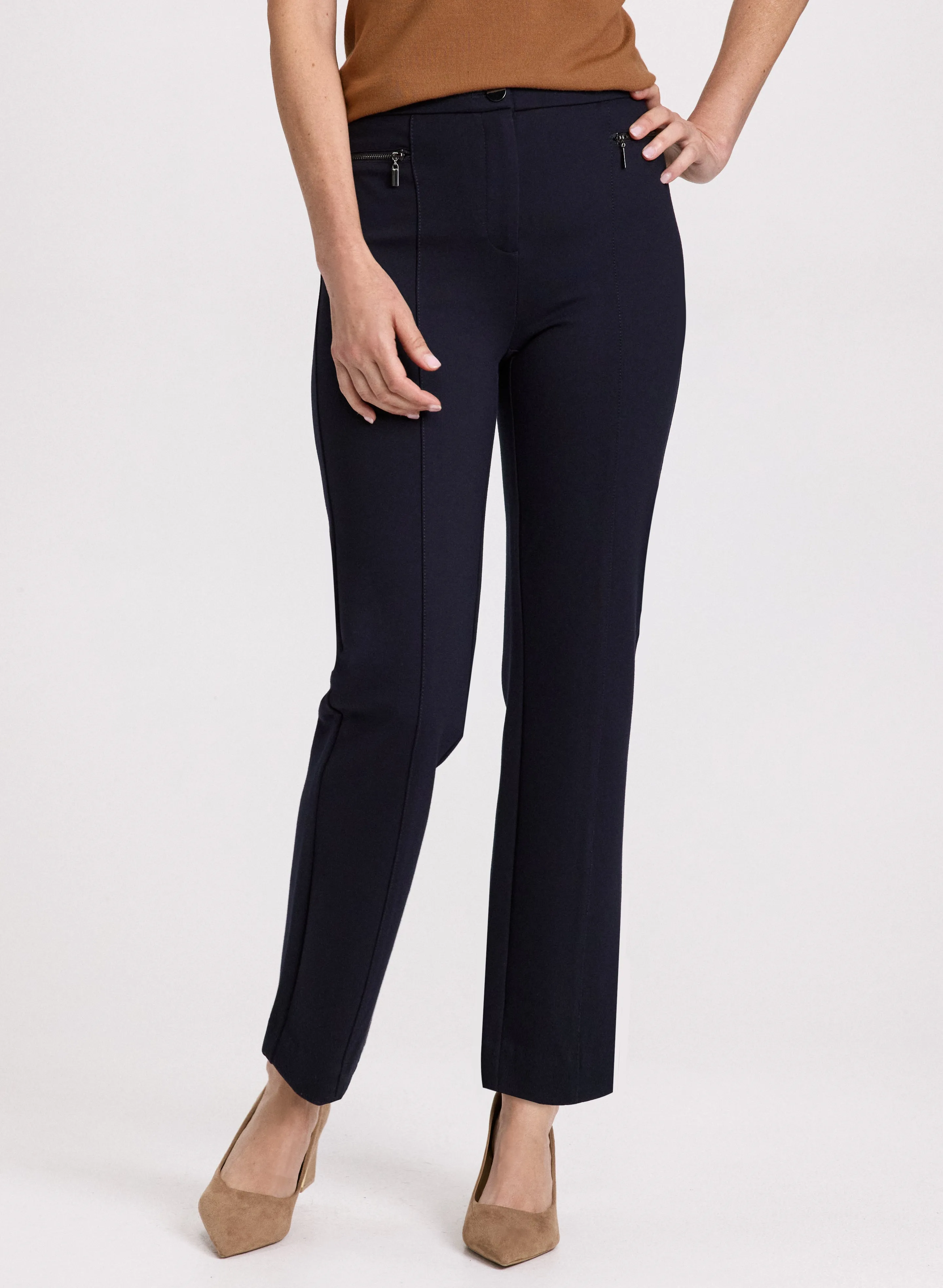 Mia Straight-Leg Pants - Short sold by Laura