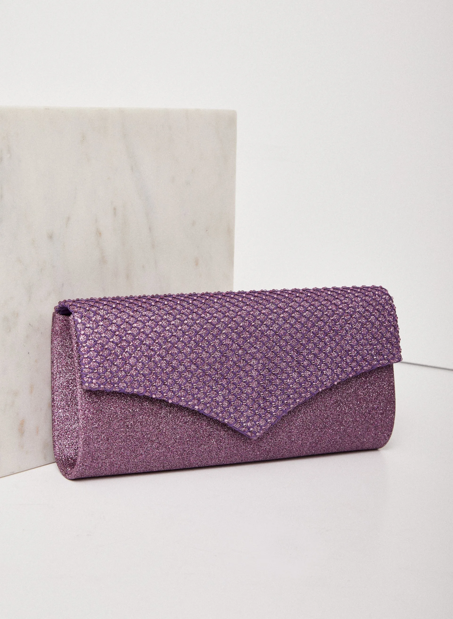 Rhinestone Detail Evening Clutch sold by Laura