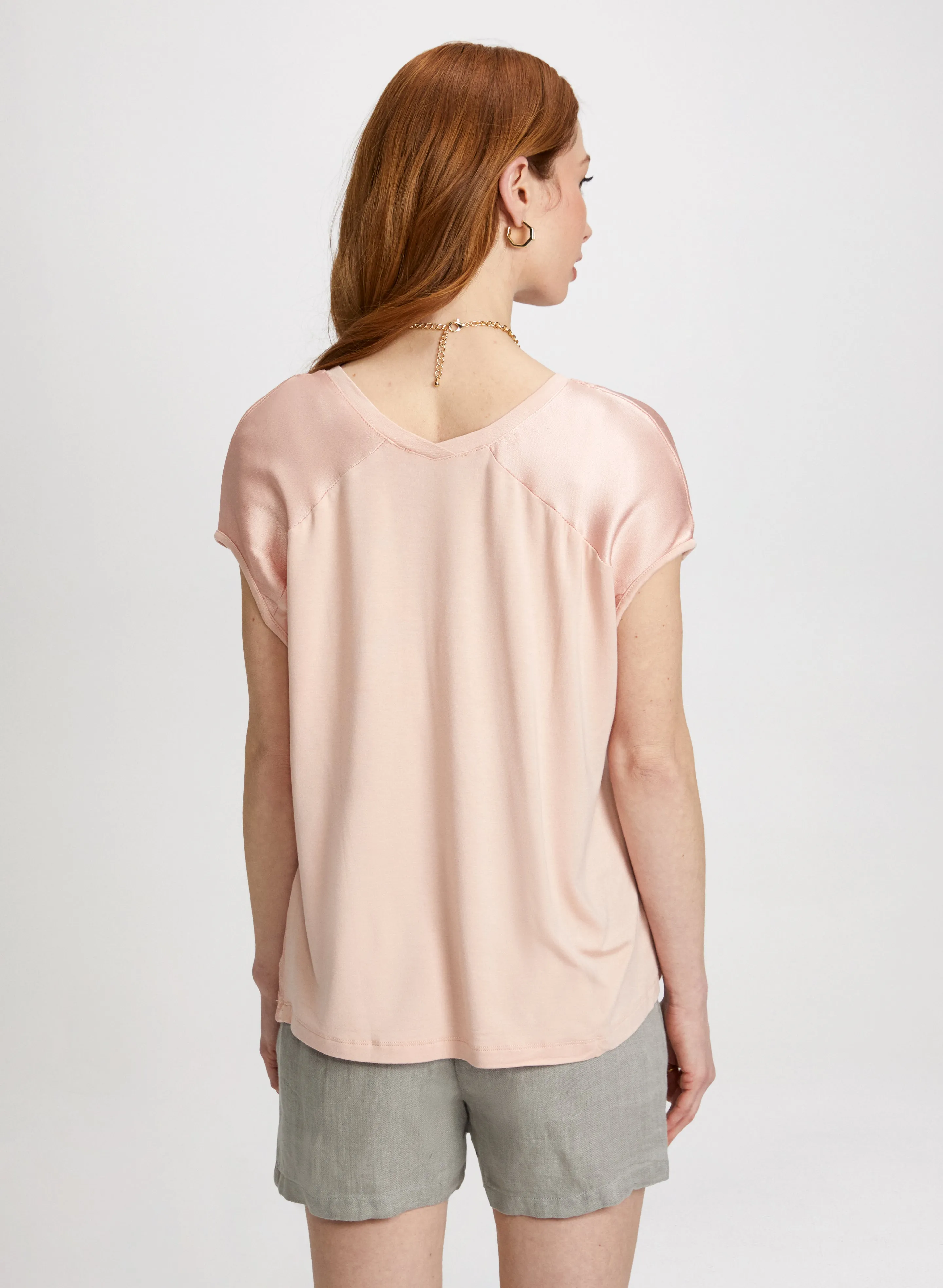 Short Sleeve Satin Blouse sold by Laura product image thumbnail 4
