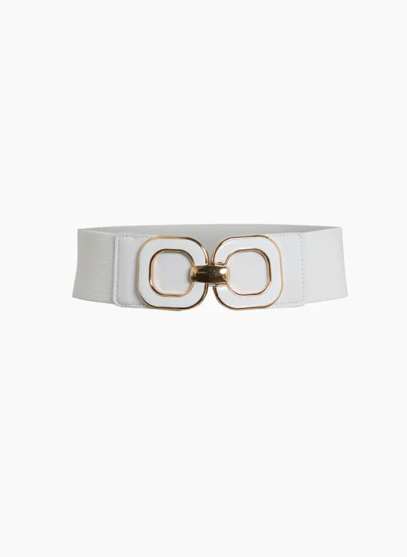 Double Square Buckle Elastic Belt sold by Laura