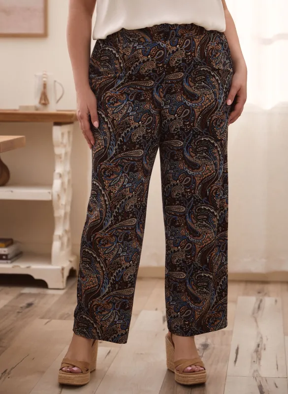 Paisley Print Wide Leg Pants sold by Laura