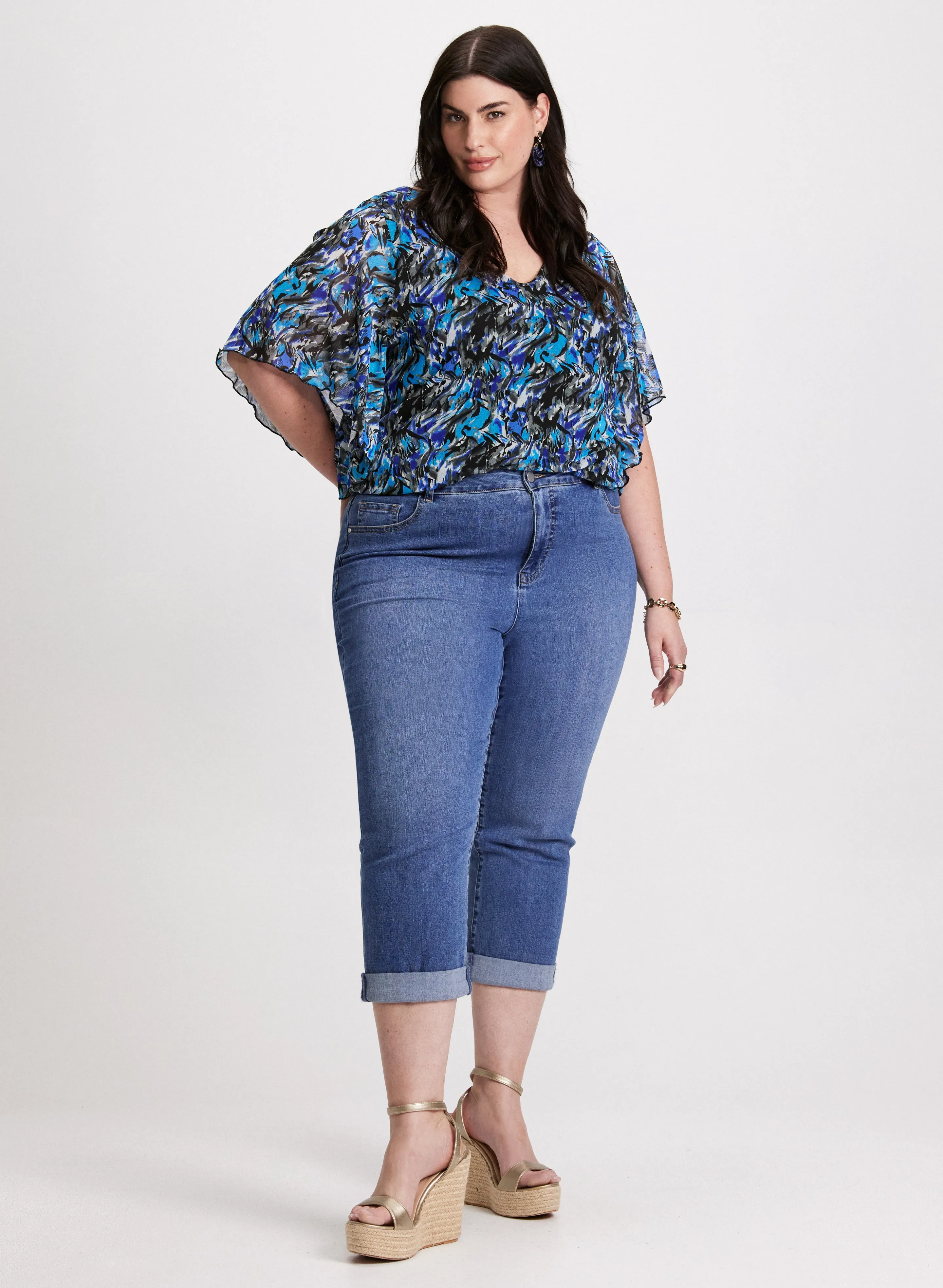 Abstract Print Mesh Blouse sold by Laura product image thumbnail 3