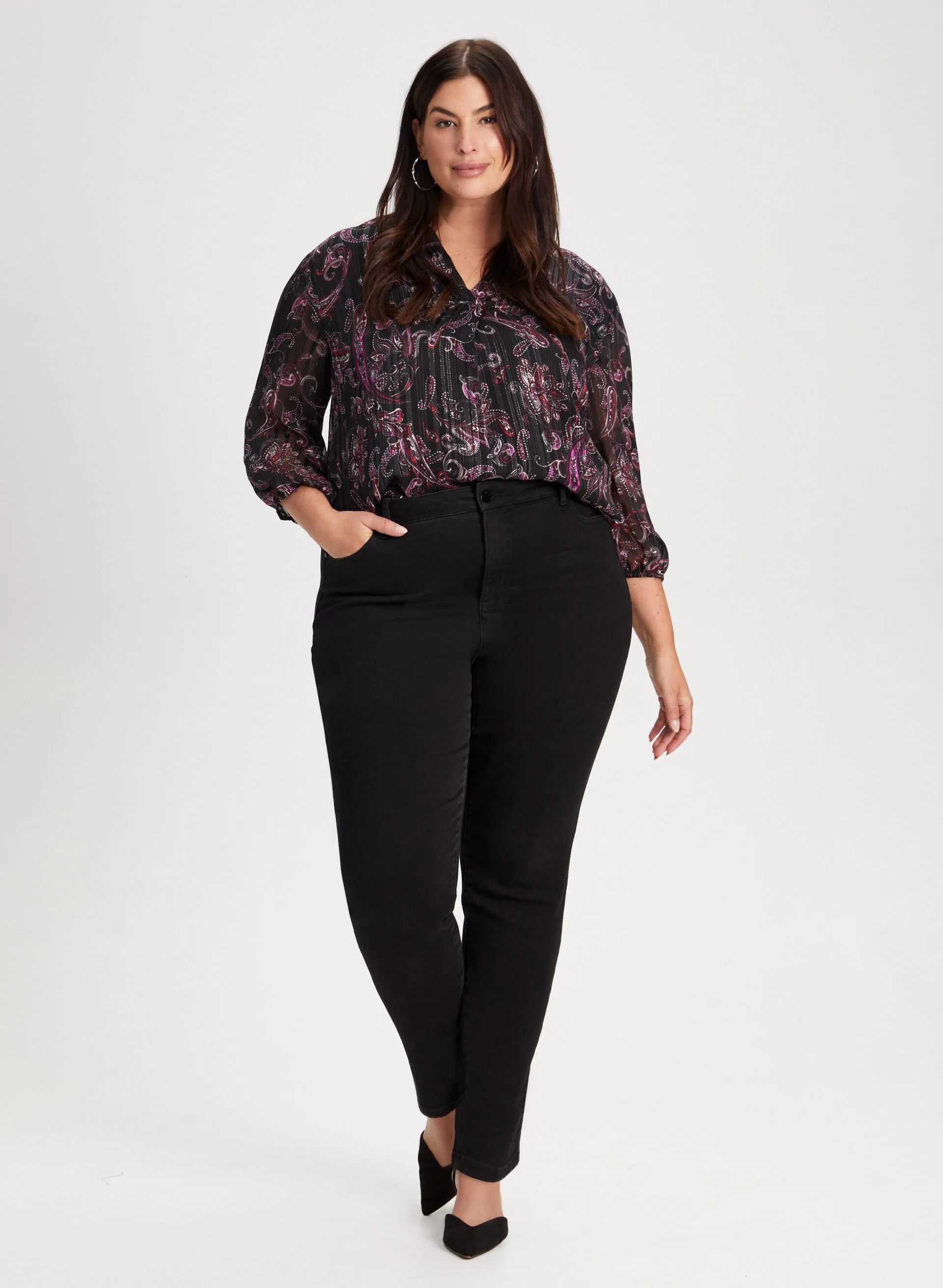 V-Neck Paisley Print Blouse sold by Laura product image thumbnail 3