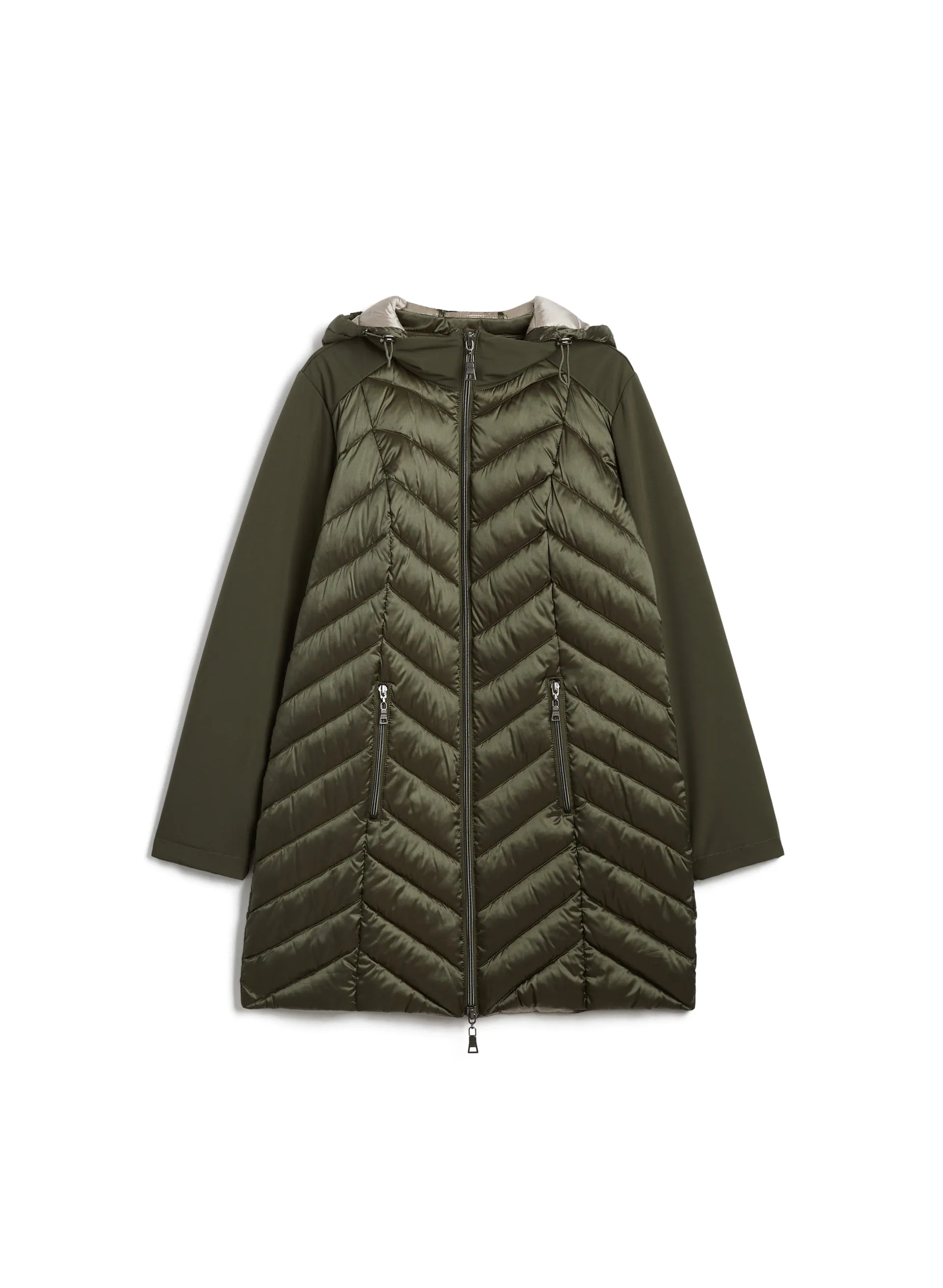 Vegan Down Chevron Quilted Coat sold by Laura product image thumbnail 5